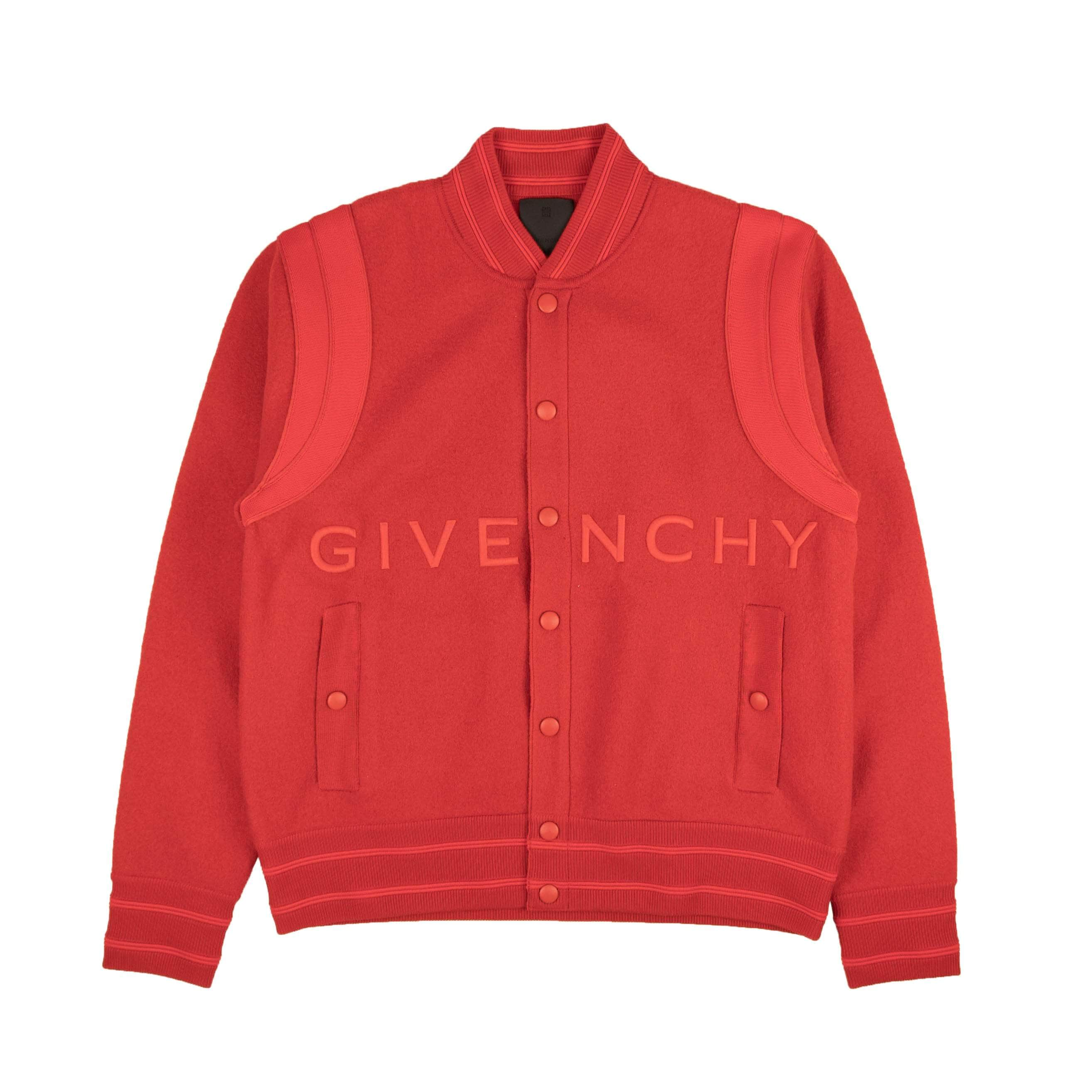 Givenchy 95-GVN-0018/L NWT GIVENCHY Red Logo Bomber Jacket Size L $1645 95-GVN-0018/L