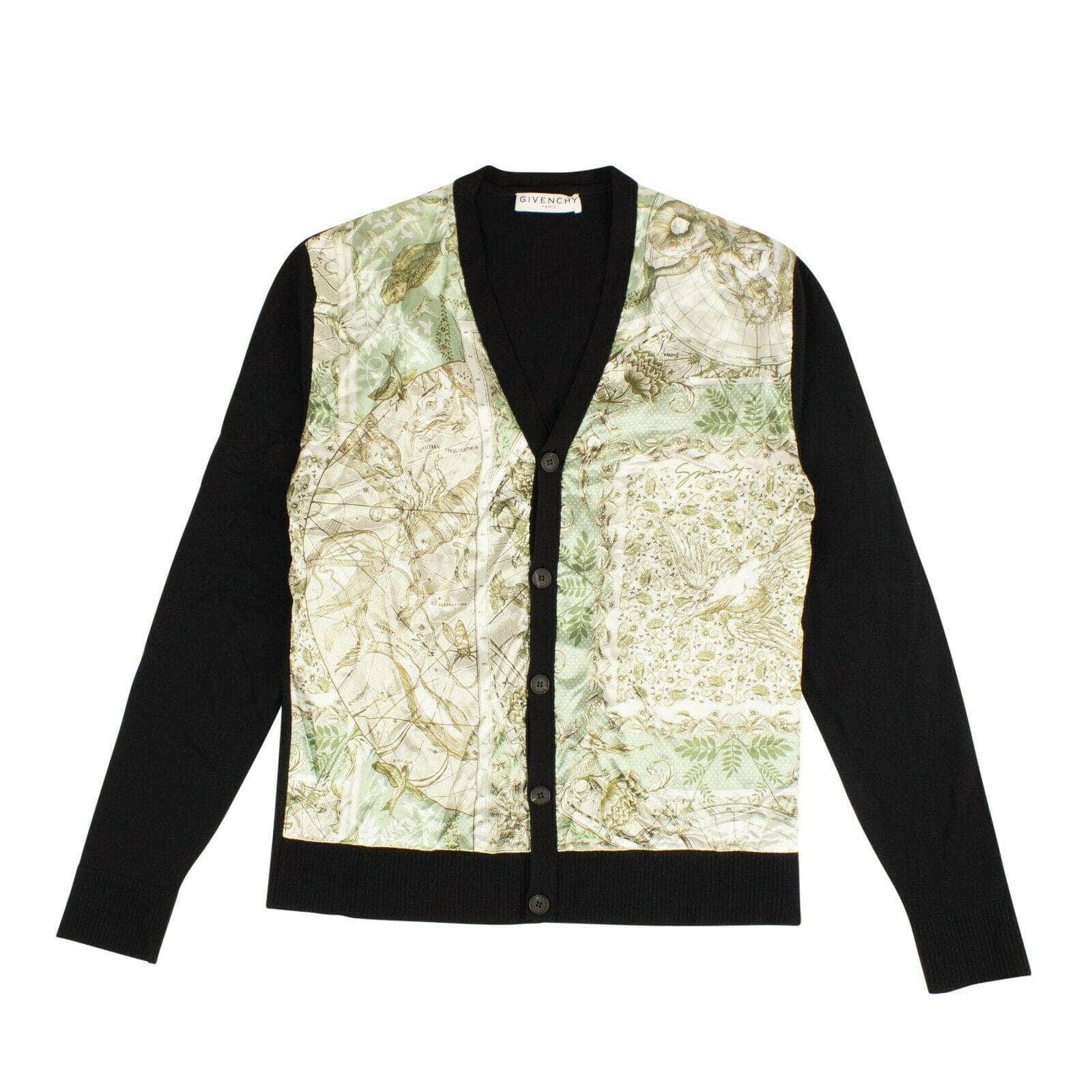 Givenchy 95-GVN-1009/M NWT GIVENCHY Black/Green Map Cardigan Size M $1690 95-GVN-1009/M