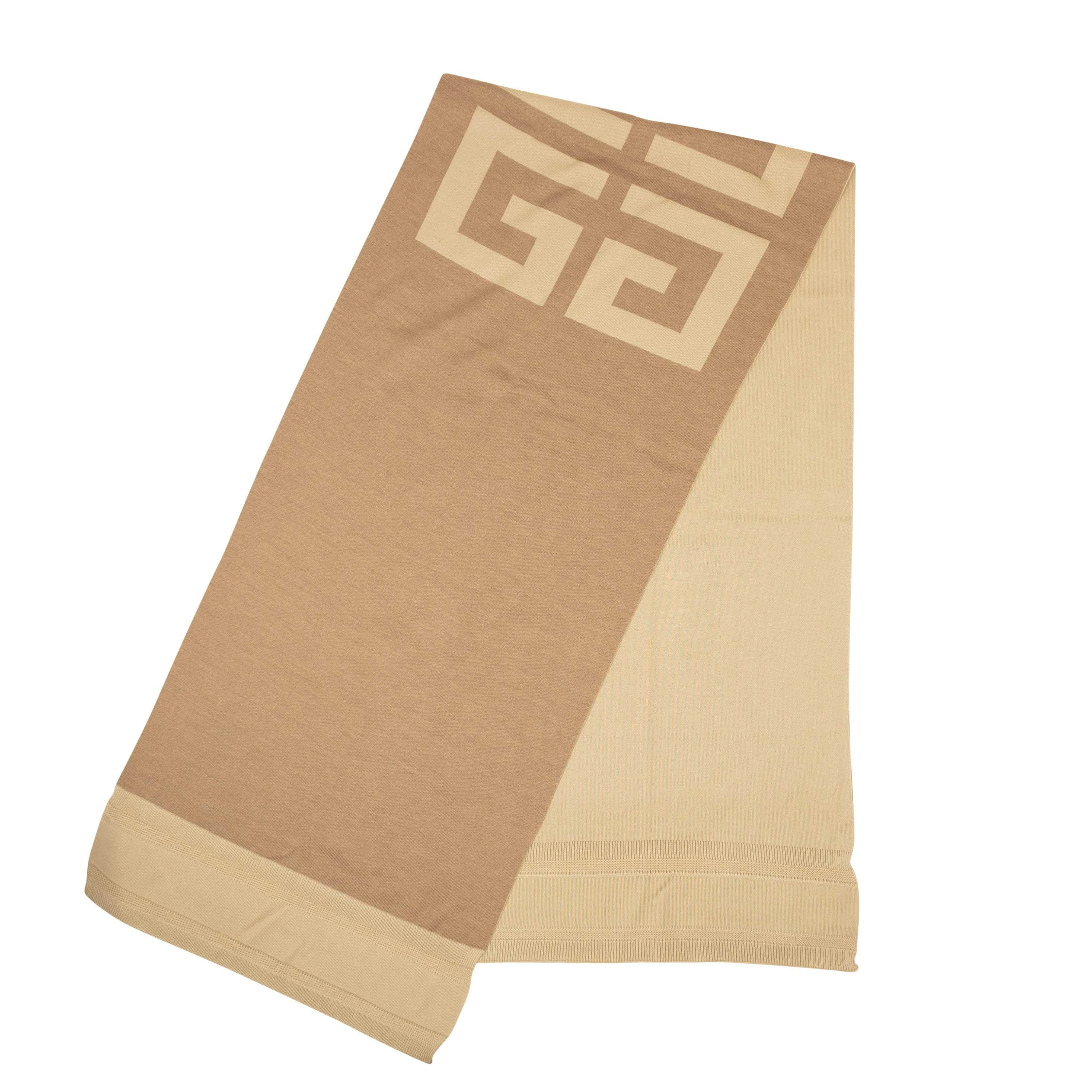 Givenchy 95-GVN-3059/OS NEW GIVENCHY Beige 4G Wool Logo Scarf Size OS $410 95-GVN-3059/OS