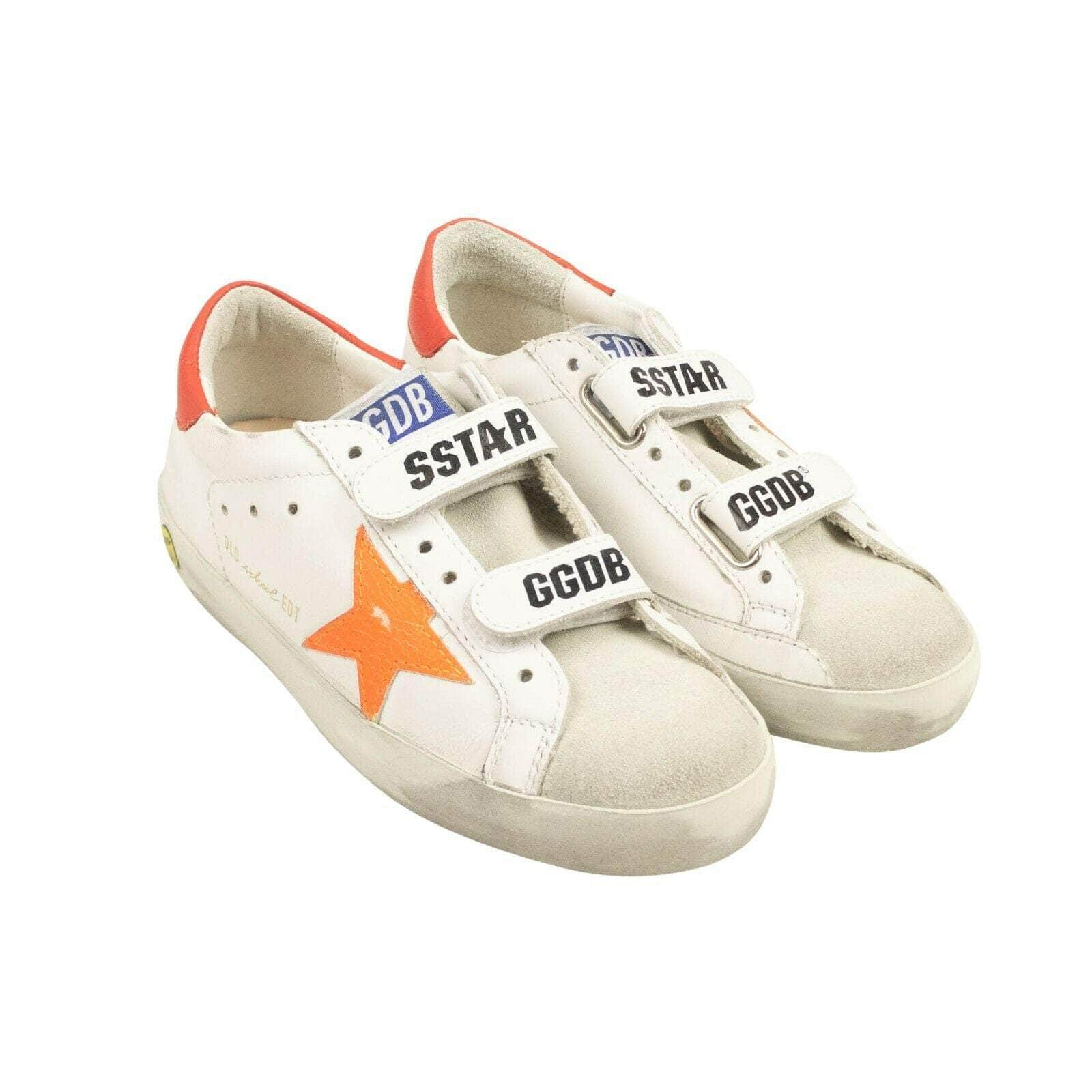 Golden Goose 250-500, channelenable-all, chicmi, childrens-shoes, couponcollection, gender-womens, main-shoes, size-28, size-30, size-32 Children's White JB PS Old School Leather Sneakers