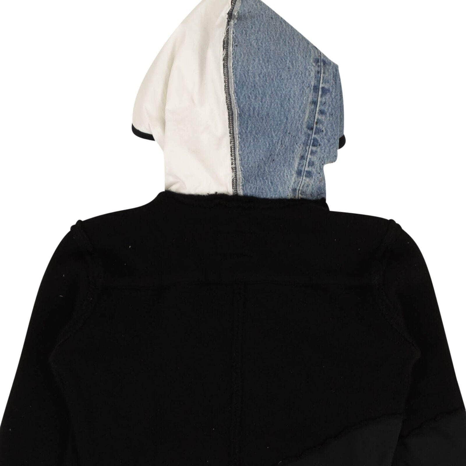 Greg Lauren 500-750, channelenable-all, chicmi, couponcollection, gender-womens, greg-lauren, main-clothing, size-2, womens-hoodies-sweatshirts 2 Black Mixed Media Multicolor Hoodie 95-GLN-1001/2 95-GLN-1001/2