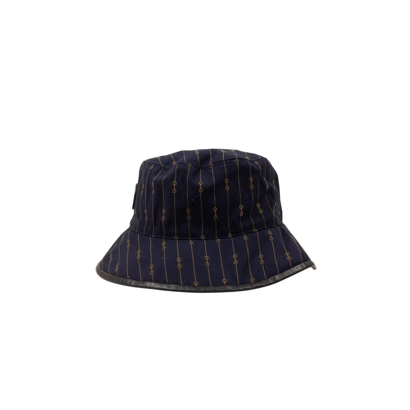 Gucci 250-500, channelenable-all, chicmi, couponcollection, gender-mens, gender-womens, gucci, main-accessories, mens-shoes, size-l, unisex-hats S Navy And Beige GG Motif Reversible Bucket Hat GUC-XACC-0005/S GUC-XACC-0005/S