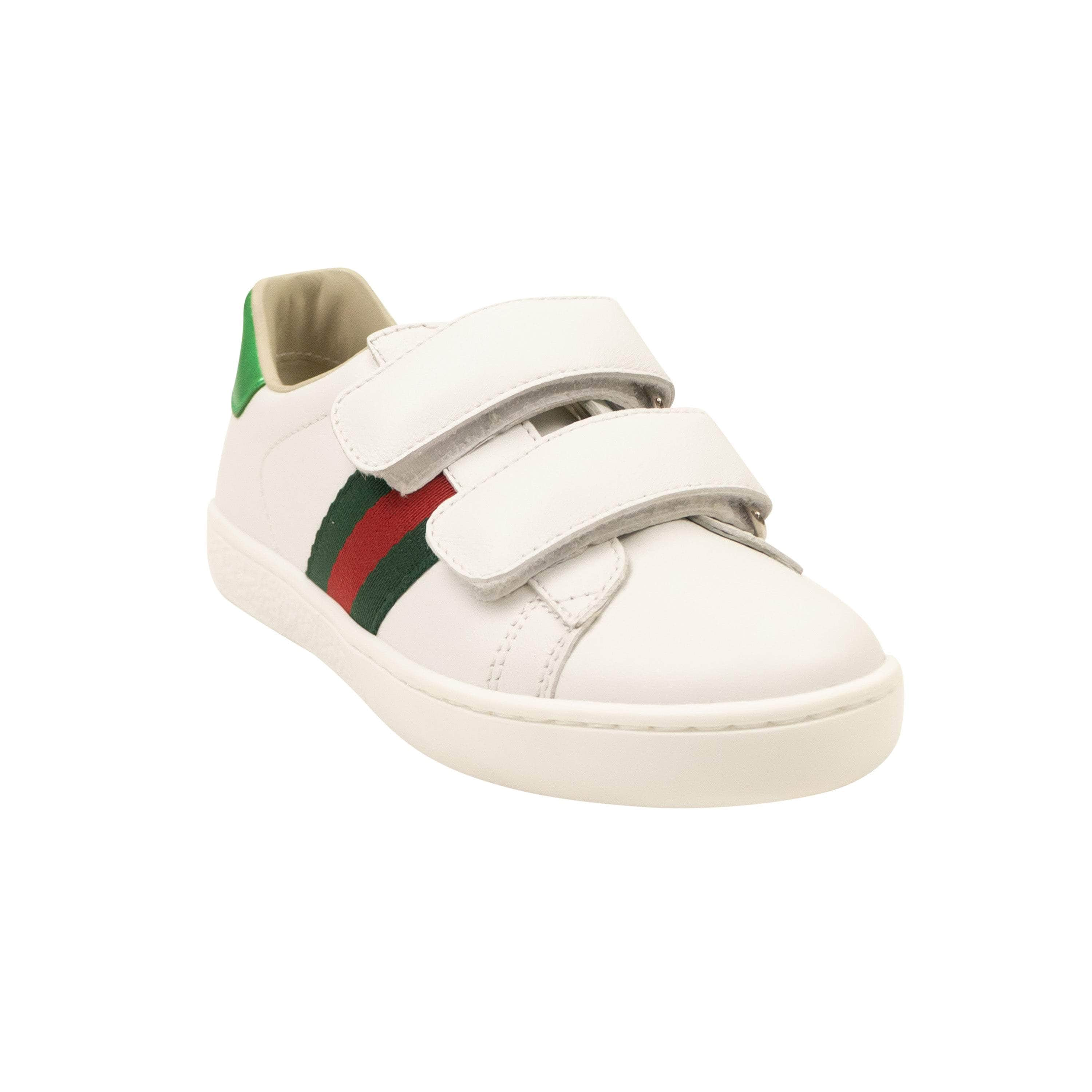 Gucci GUC-XFTW-0001/31 NIB Gucci White Ace Sneakers Size 31 $415 GUC-XFTW-0001/31