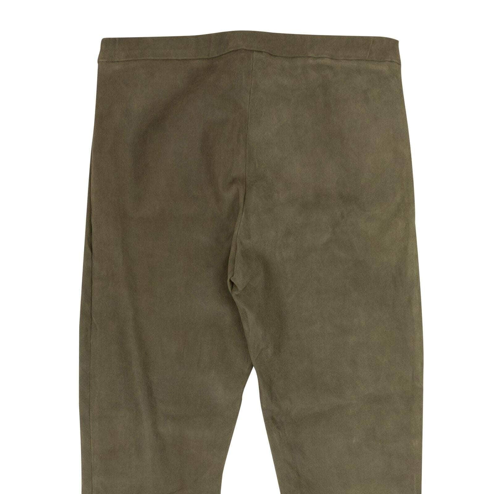Haider Ackermann 1000-2000, channelenable-all, chicmi, couponcollection, gender-womens, haider-ackermann, main-clothing, size-40, womens-leggings 40 Green Suede Leather Leggings 95-HAN-1003/40 95-HAN-1003/40