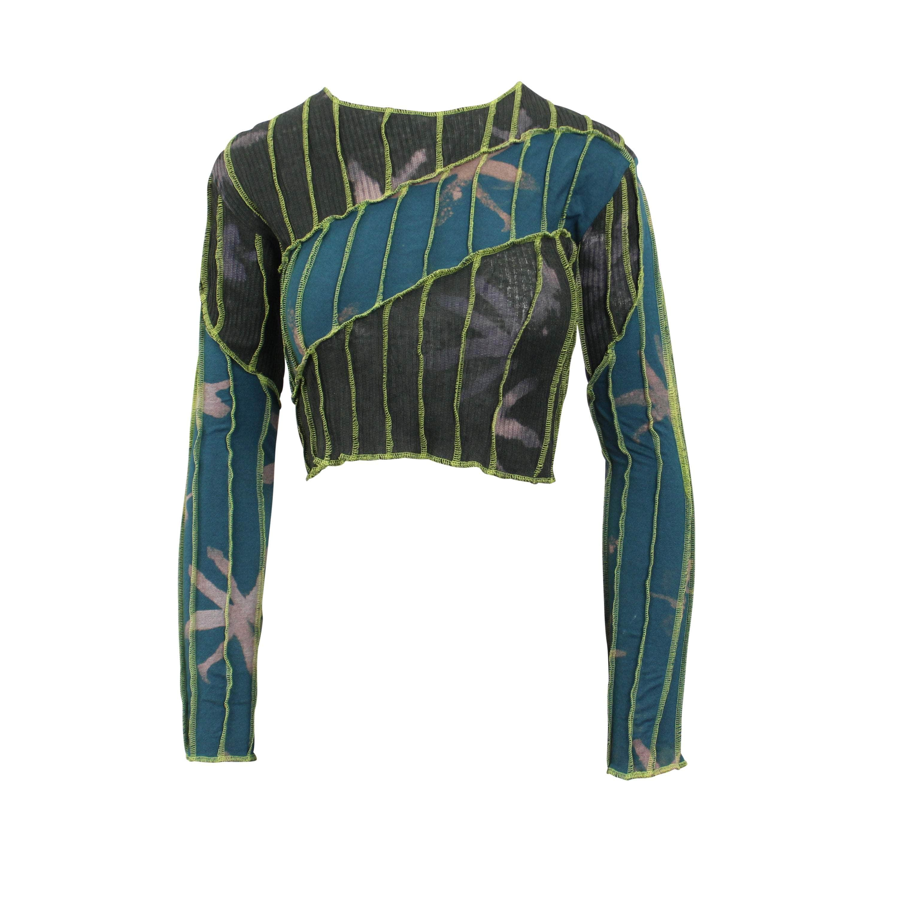 HELENAMANZANO 95-HEO-1005/M NWT HELENAMANZANO GREEN SEA ANENOME TOP Size M $425 95-HEO-1005/M