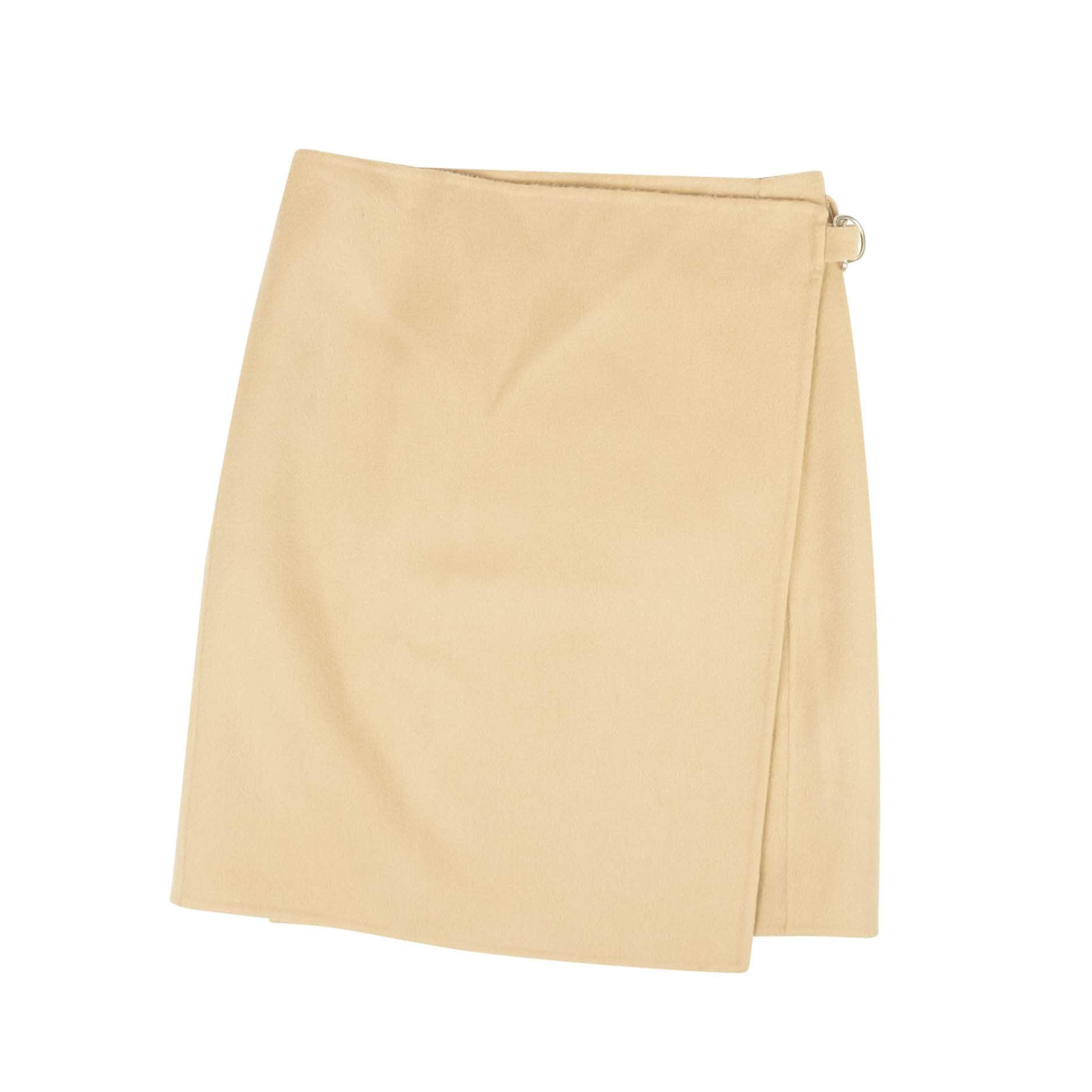 Helmut Lang 95-HLM-0001/M NWT HELMUT LANG Camel Doubleface Wrap Wool Skirt Size M $495 95-HLM-0001/M