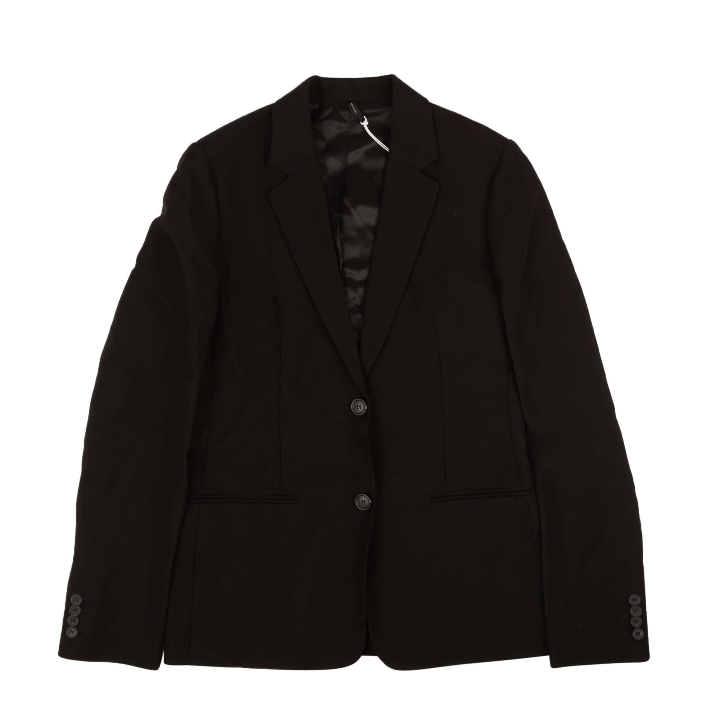 Helmut Lang 95-HLM-0005/2 NWT HELMUT LANG Black Cady Blazer Jacket Size 2/38 $990 95-HLM-0005/2