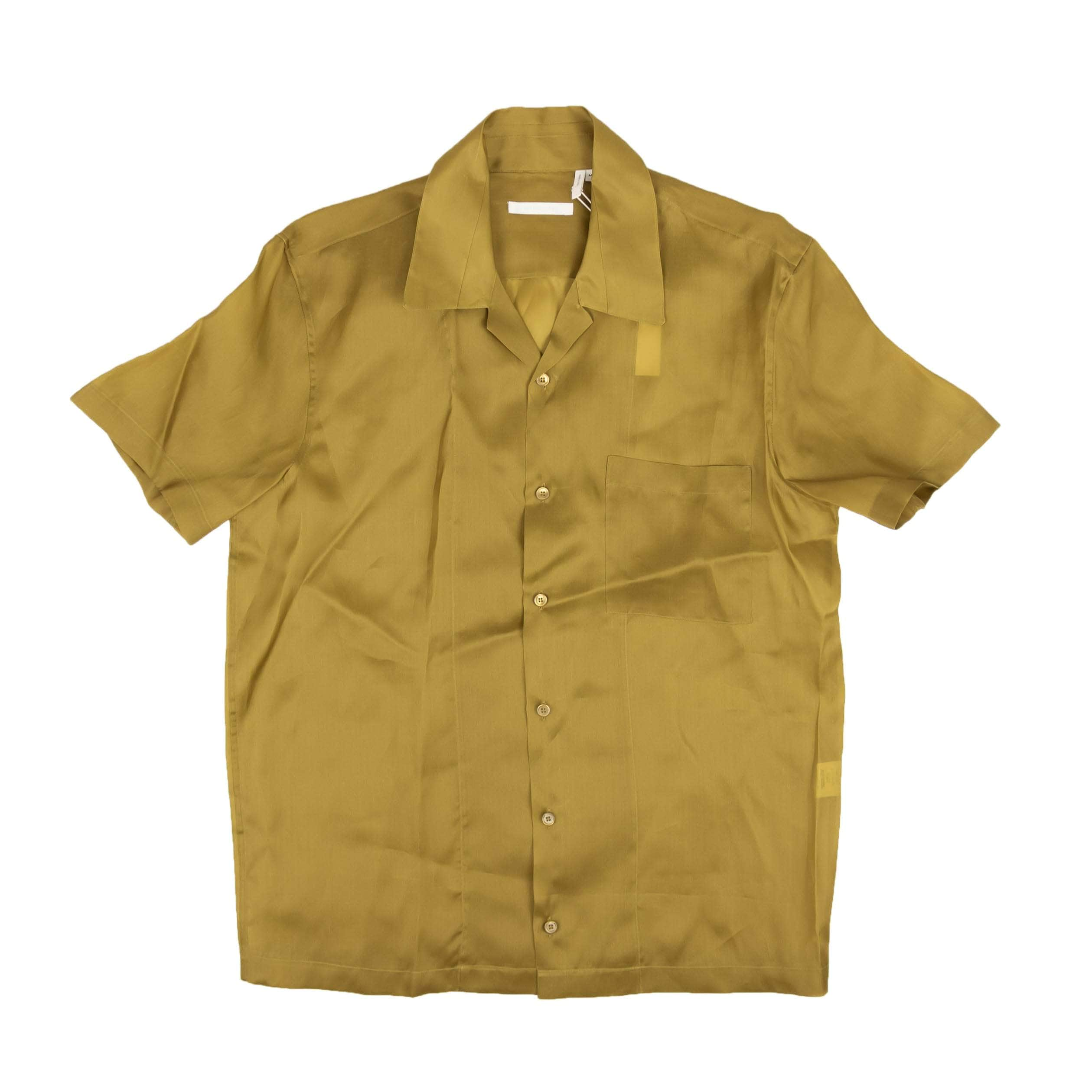 Helmut Lang 95-HLM-1032/S NWT HELMUT LANG Bronze Organza Silk Button Down Shirt Size S $425 95-HLM-1032/S