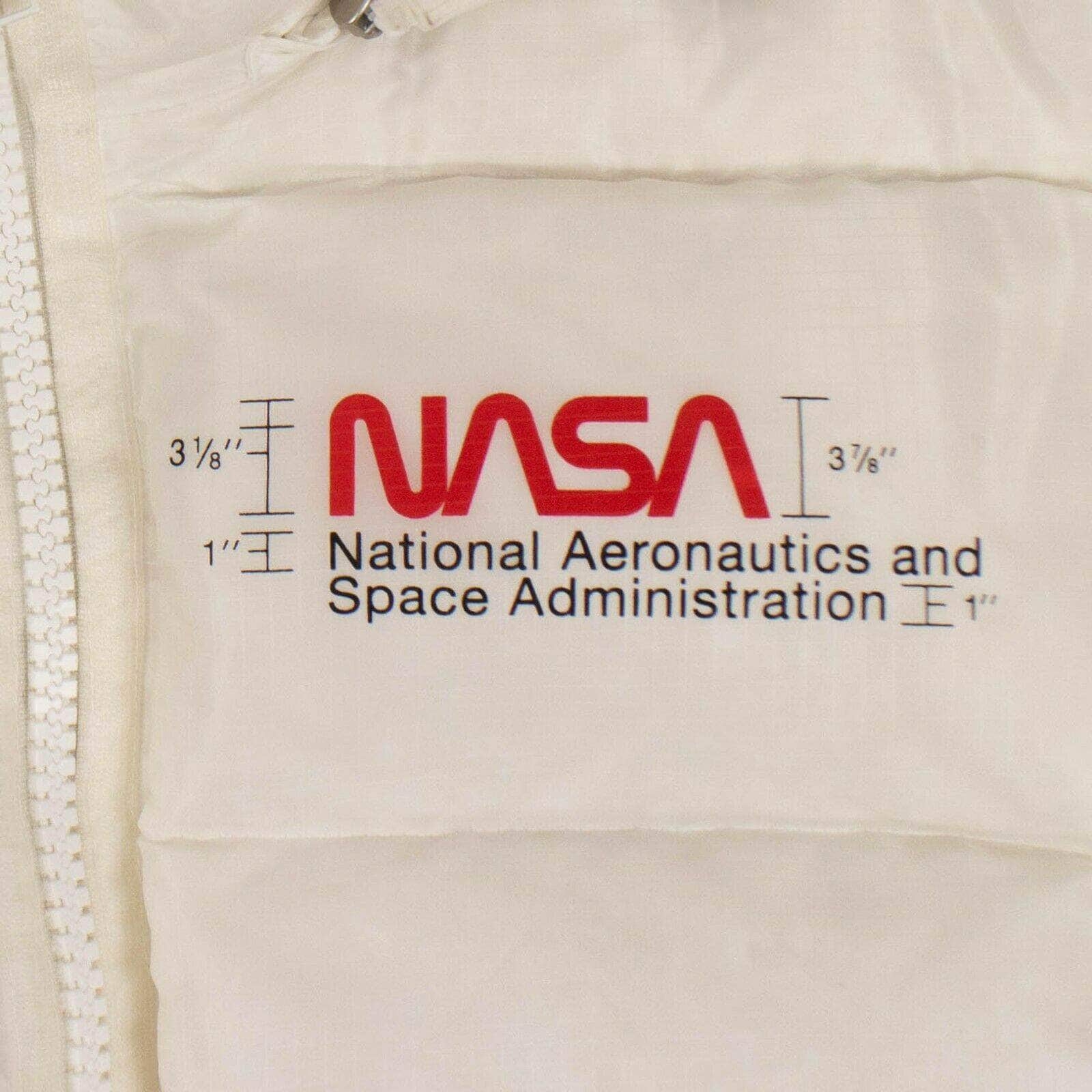 HERON PRESTON 1000-2000, couponcollection, gender-mens, heron-preston, main-clothing, mens-down-puffer-jackets, size-l, size-m, size-s, size-xl, size-xs, size-xxl, size-xxs White Down NASA Puffer Coat