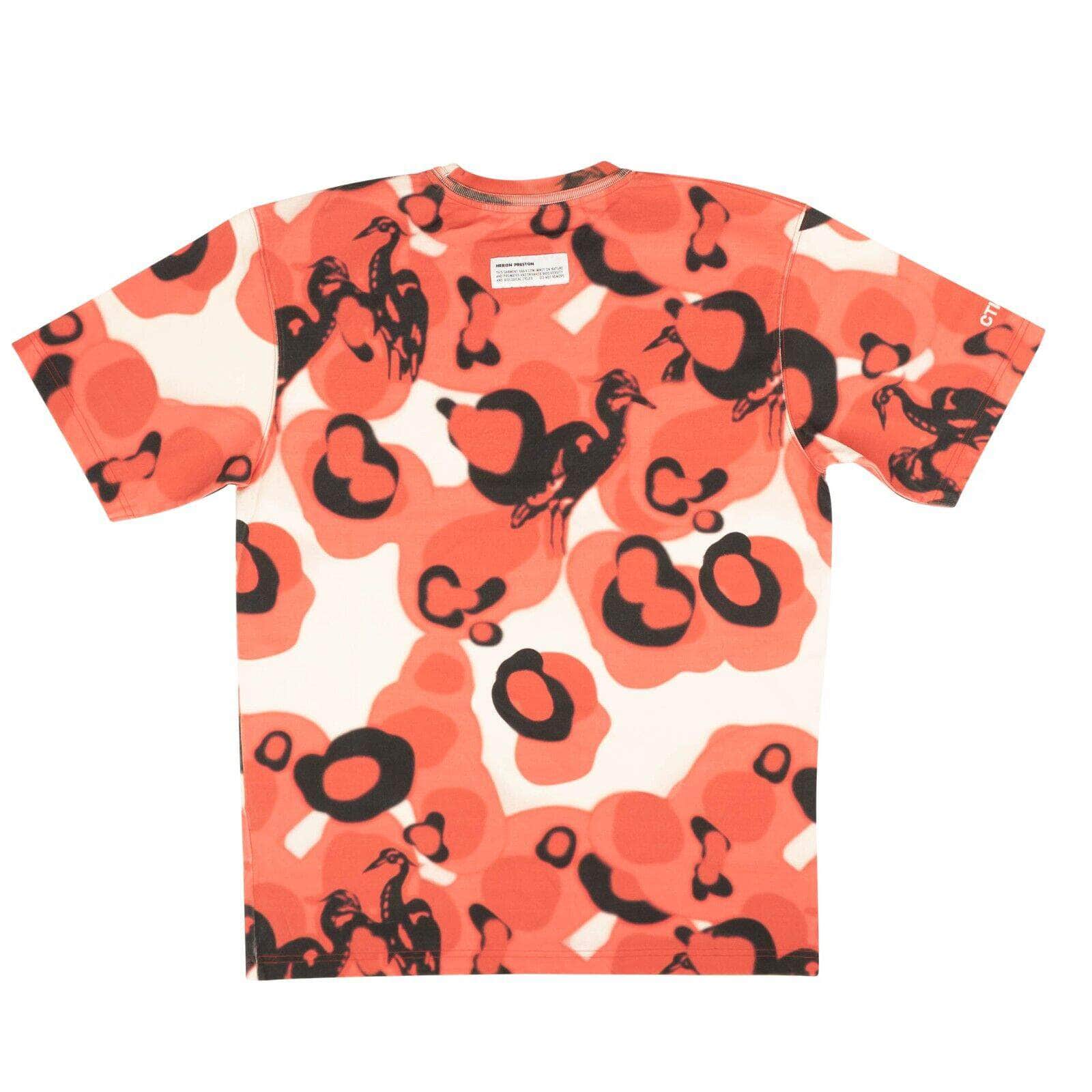 Heron Preston 250-500, channelenable-all, chicmi, couponcollection, gender-mens, heron-preston, main-clothing, mens-shoes, size-m, size-s S Red Washed Camo Short Sleeve T-Shirt 95-HRP-1007/S 95-HRP-1007/S