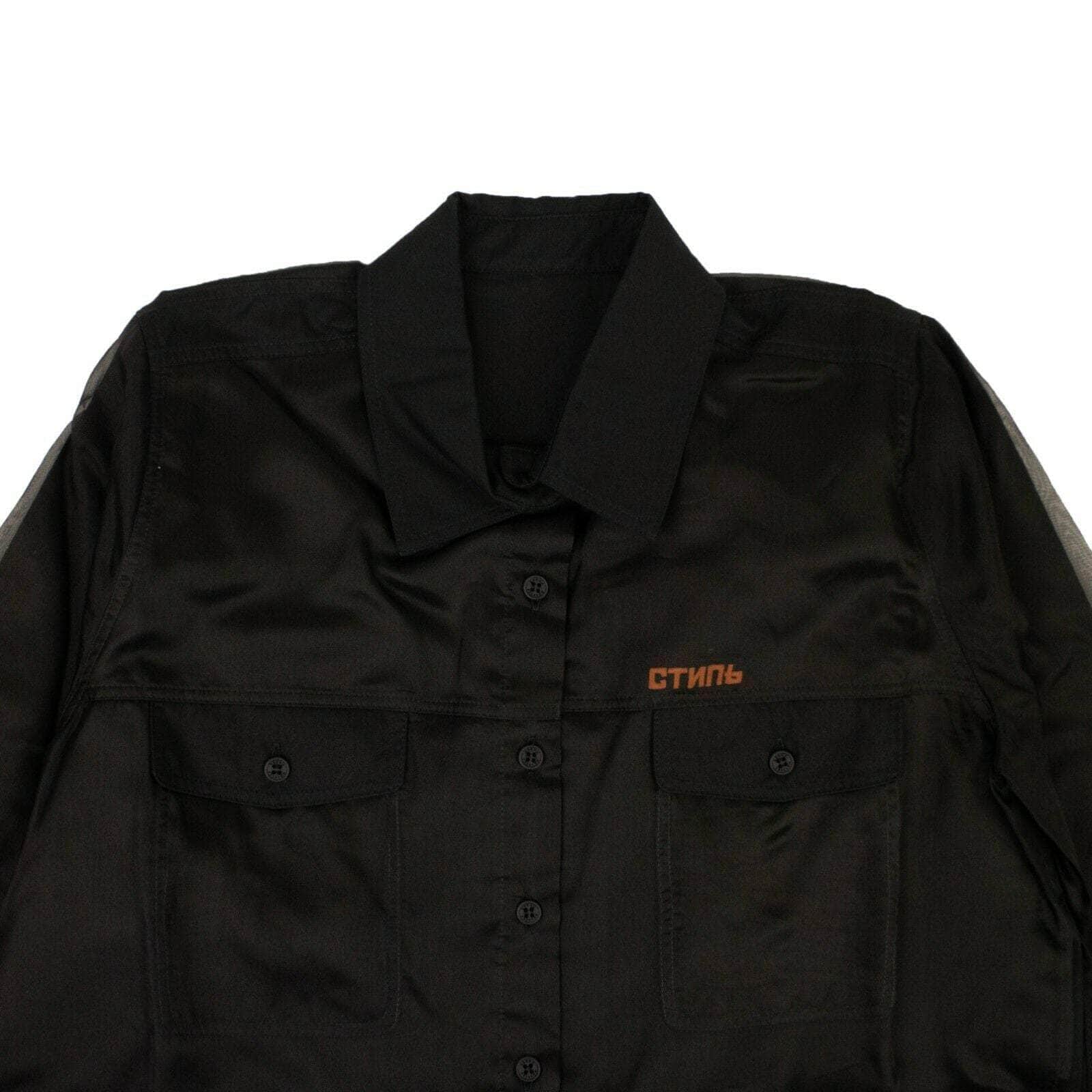 Heron Preston 250-500, channelenable-all, chicmi, couponcollection, gender-womens, heron-preston, main-clothing, main-outerwear, size-m, size-s S Women's Black Double Layer Silk Shirt 82NGG-HP-1216/S 82NGG-HP-1216/S