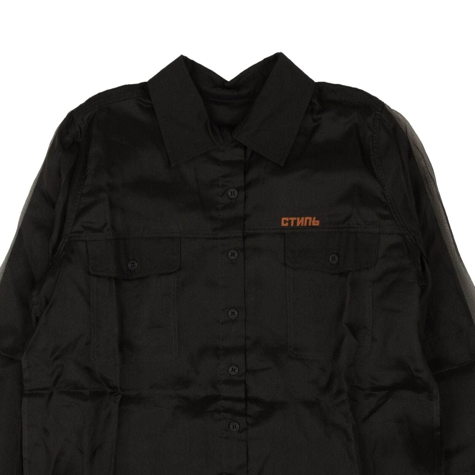 Heron Preston 250-500, channelenable-all, chicmi, couponcollection, gender-womens, heron-preston, main-clothing, size-s, size-xs, womens-blouses Black Double Layer Button Down Blouse