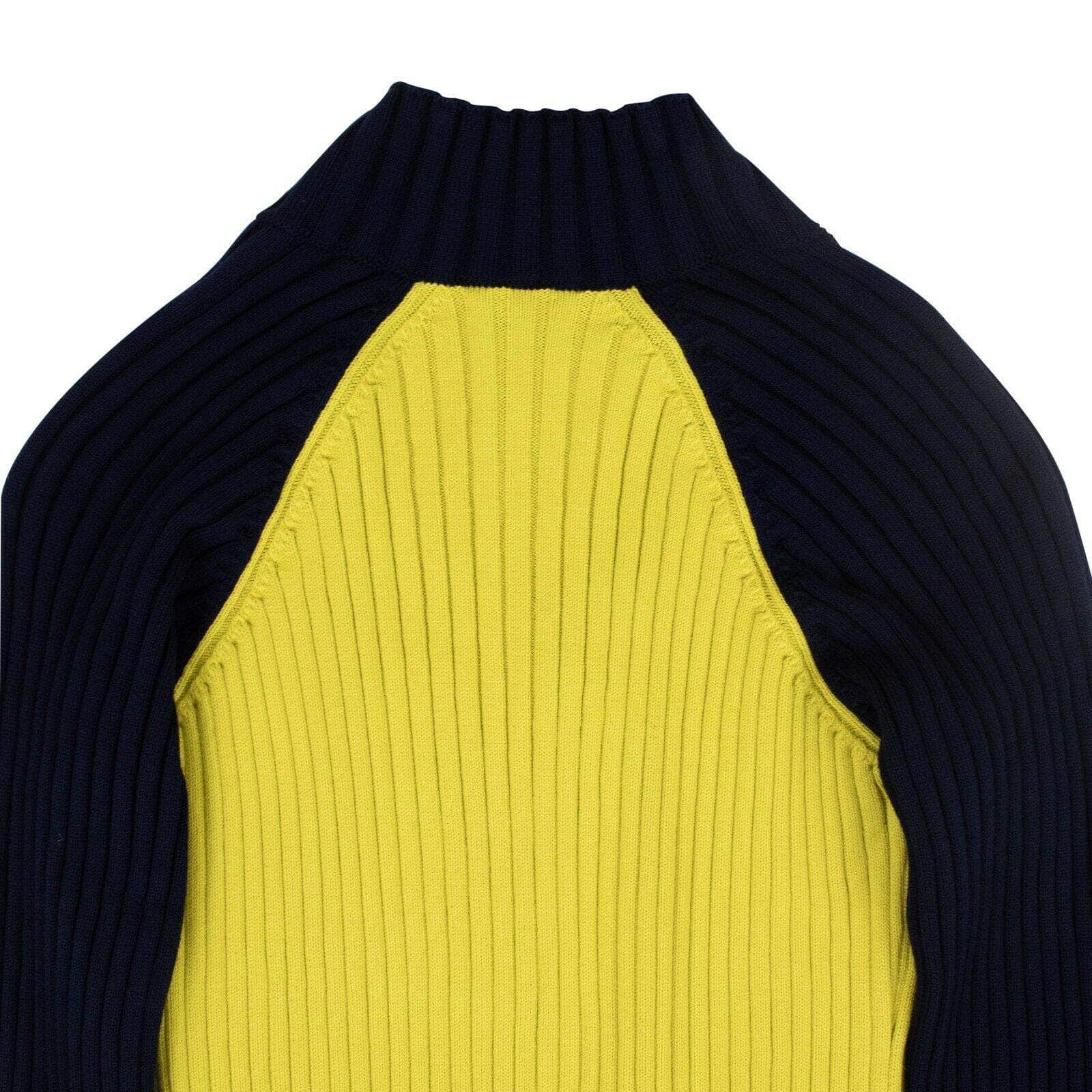 Heron Preston 250-500, chicmi, couponcollection, do-not-use-womens-dresses, dress, gender-womens, heron-preston, main-clothing, size-s, womens-dresses S Navy And Yellow Ribbed Knit Dress 82NGG-HP-1235/S 82NGG-HP-1235/S