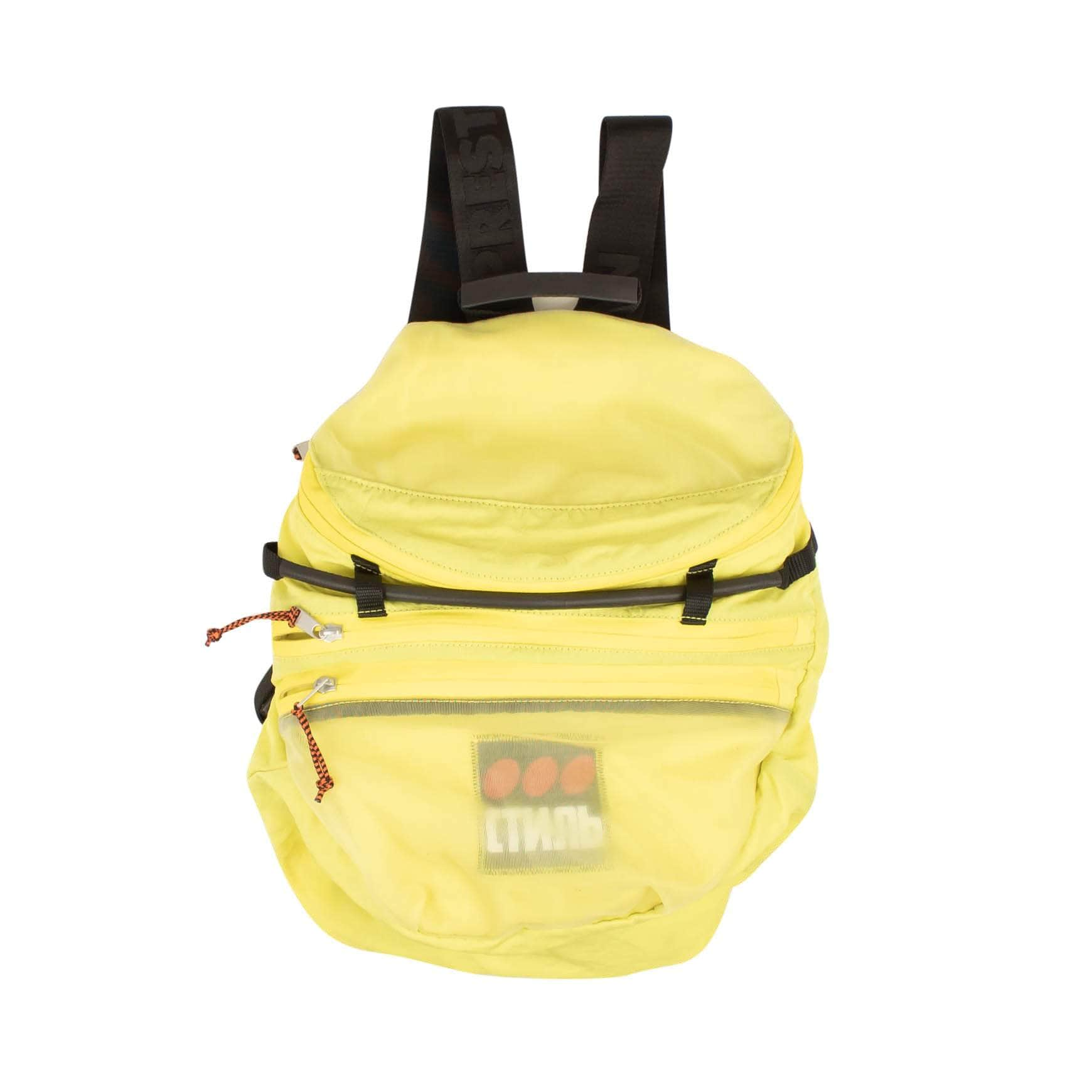 Heron Preston 82NGG-HP-3023 NEW HERON PRESTON Yellow Nylon Mesh Backpack Size OS $615 82NGG-HP-3023