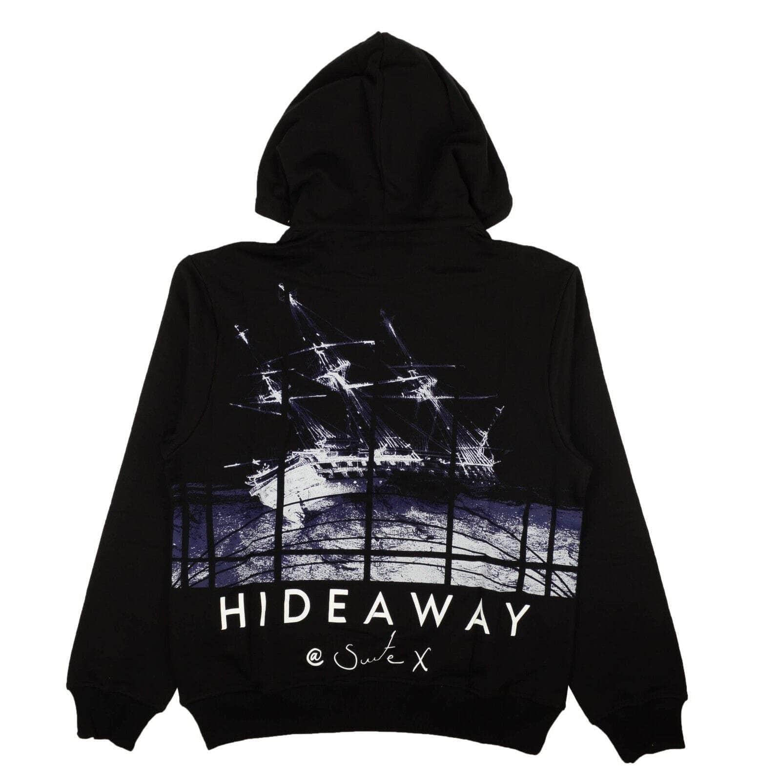 HIDEAWAY channelenable-all, chicmi, couponcollection, gender-mens, hideaway, main-clothing, mens-shoes, size-l, size-m, under-250 Black Logo Hoodie