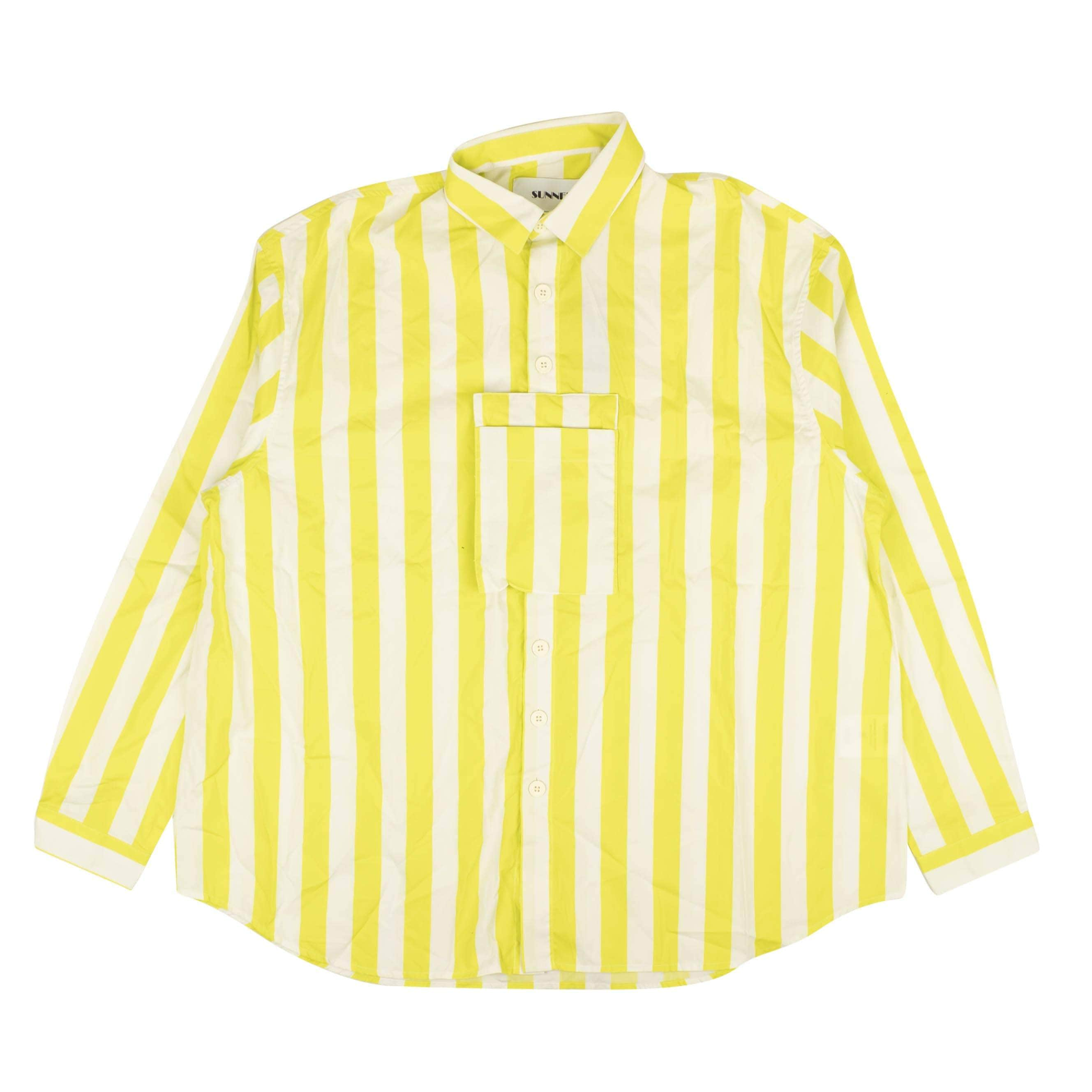 Inactive 87AB-SN-1004/S NWT INACTIVE Yellow White Striped Long Sleeve Button Down Shirt Size S $420 Size S $420 87AB-SN-1004/S