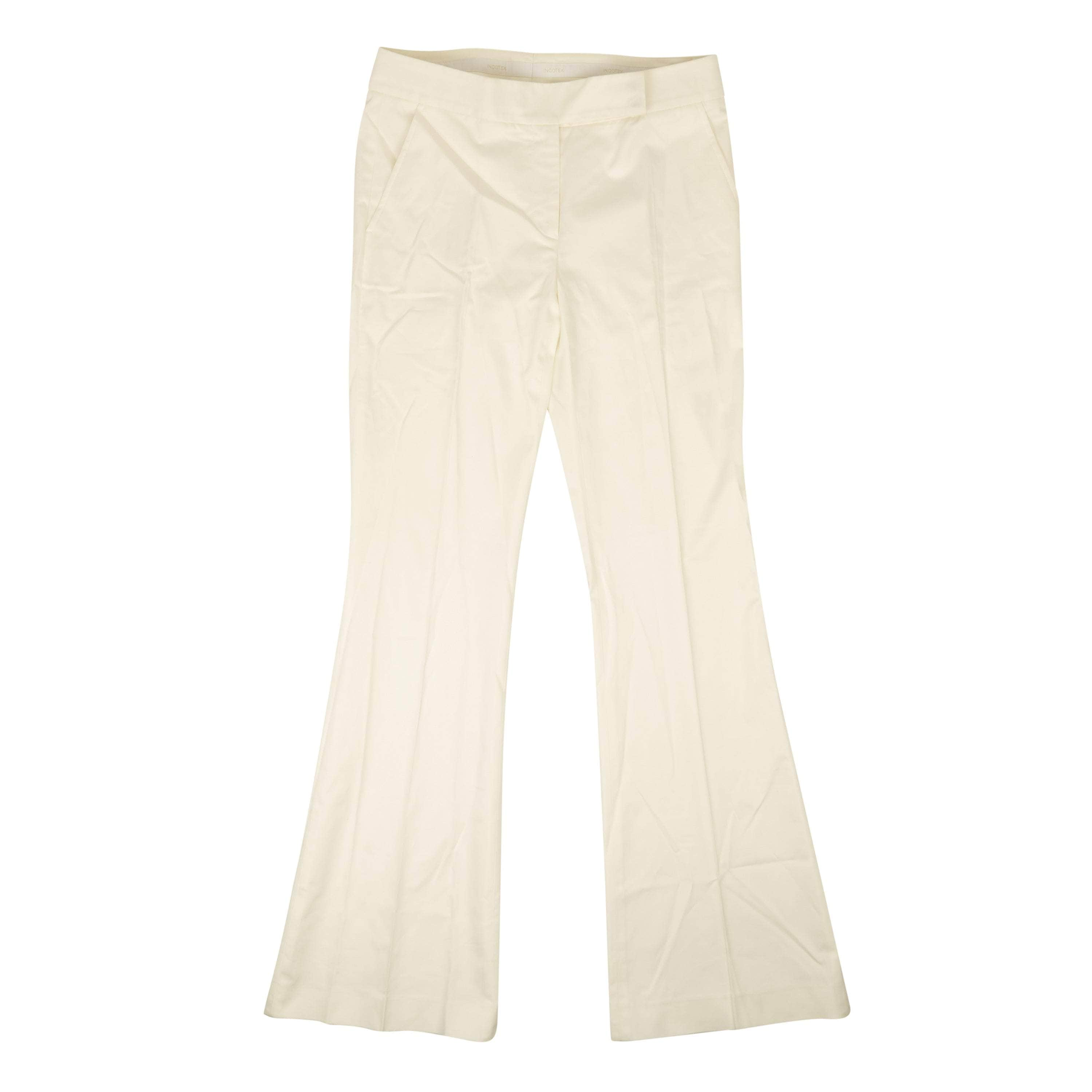 INCOTEX 13DC-106/6 NWT Incotex Per Davide Cenci Women's White Cotton Blend Pants Size 6/42 $300 13DC-106/6