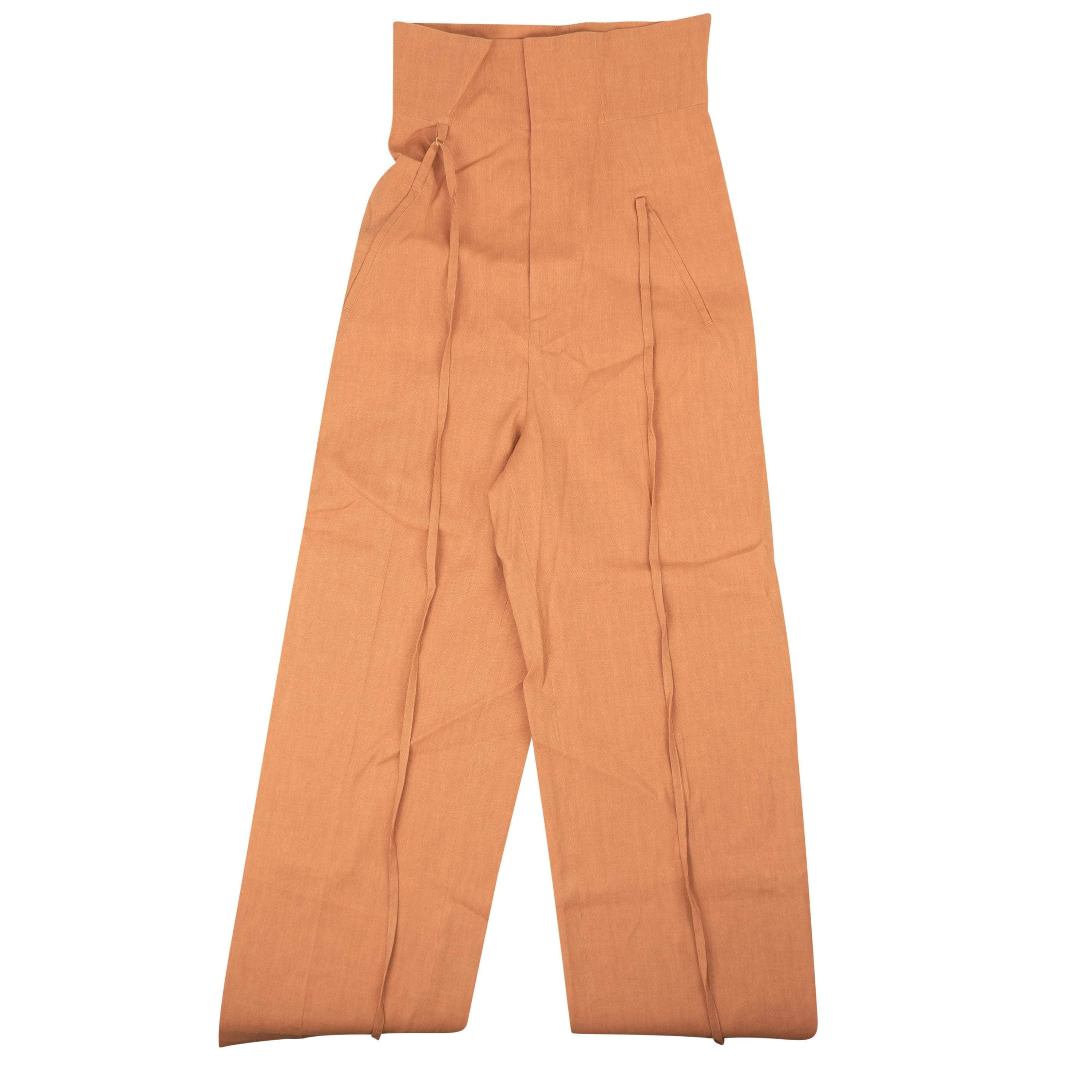 Jacquemus 500-750, channelenable-all, chicmi, couponcollection, gender-womens, main-clothing, size-38, womens-wide-leg-pants 38 Coral Le Pantalon Novio High Waisted Tie Pants 95-JQM-1026/38 95-JQM-1026/38