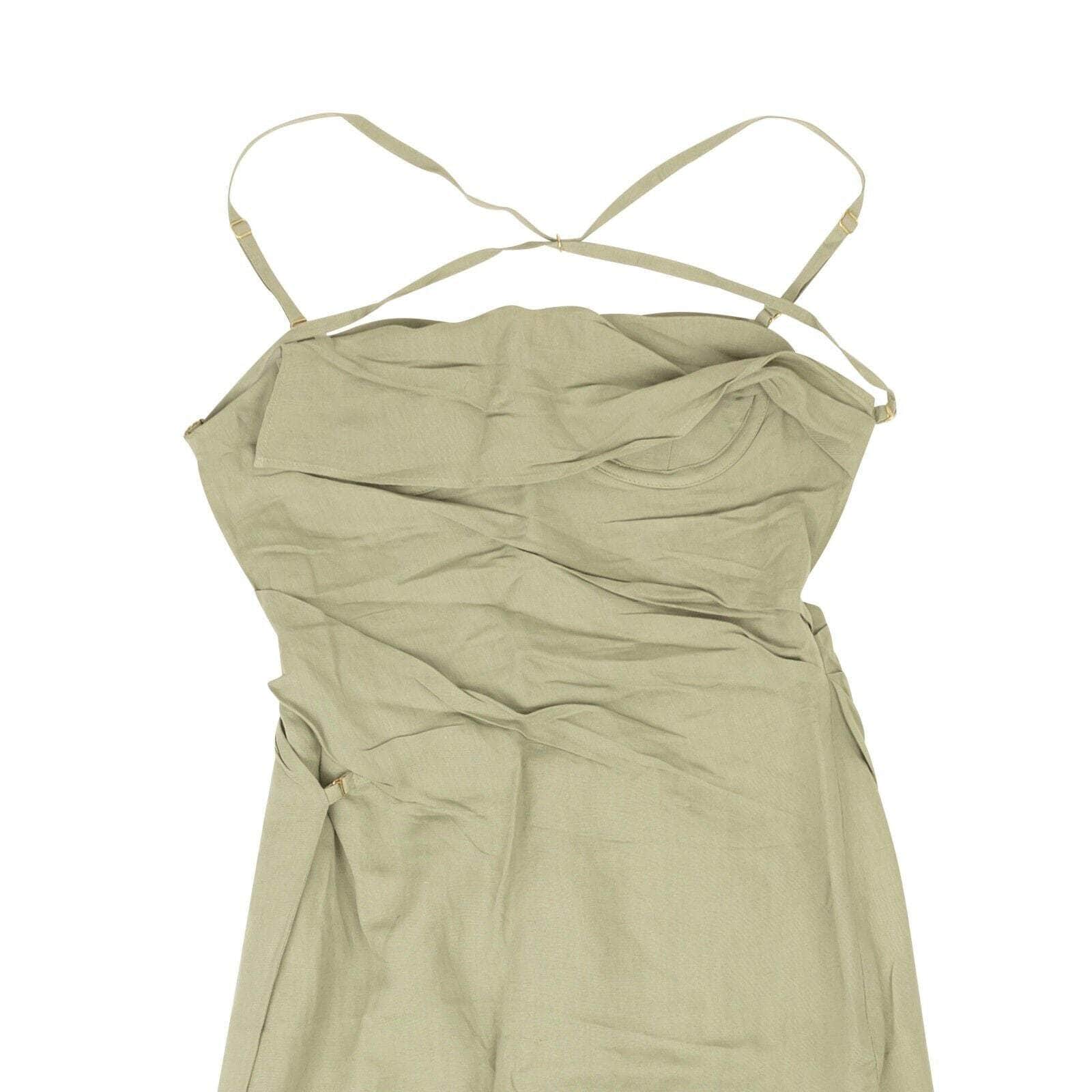 Jacquemus 750-1000, channelenable-all, chicmi, couponcollection, gender-womens, main-clothing, size-38, size-40, womens-formal-dresses Sage Green La Robe Laurier Midi Dress