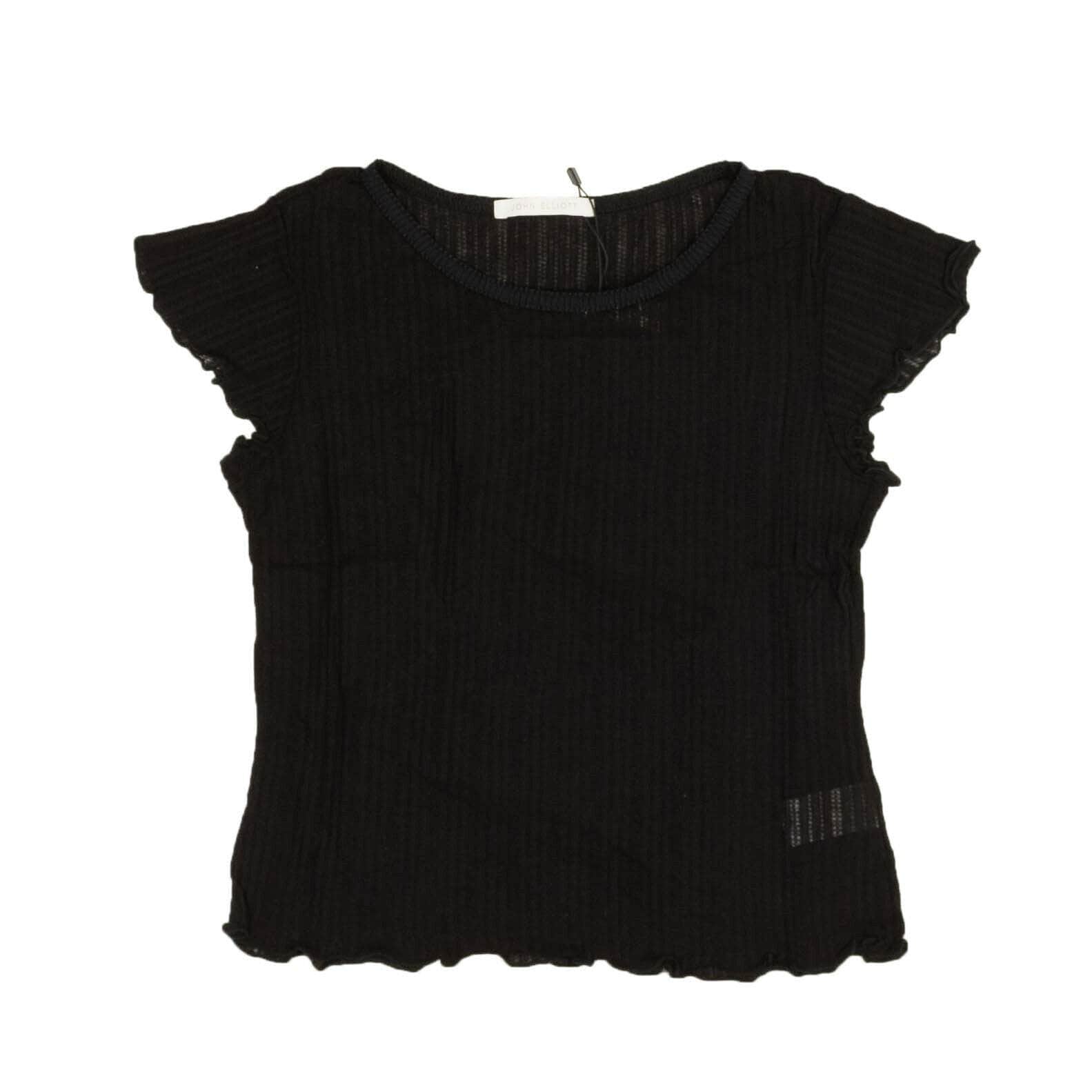 John Elliott 95-JEL-1170/1 NWT JOHN ELLIOTT Black Sheer Short Sleeve Avery T-Shirt Size 1 $118 95-JEL-1170/1