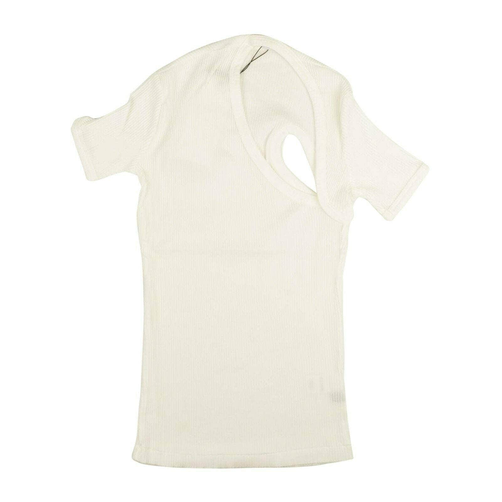 John Elliott 95-JEL-1174/1 NWT JOHN ELLIOTT White Cotton Asymmetrical Short Sleeve T-Shirt Size 1 $178 95-JEL-1174/1