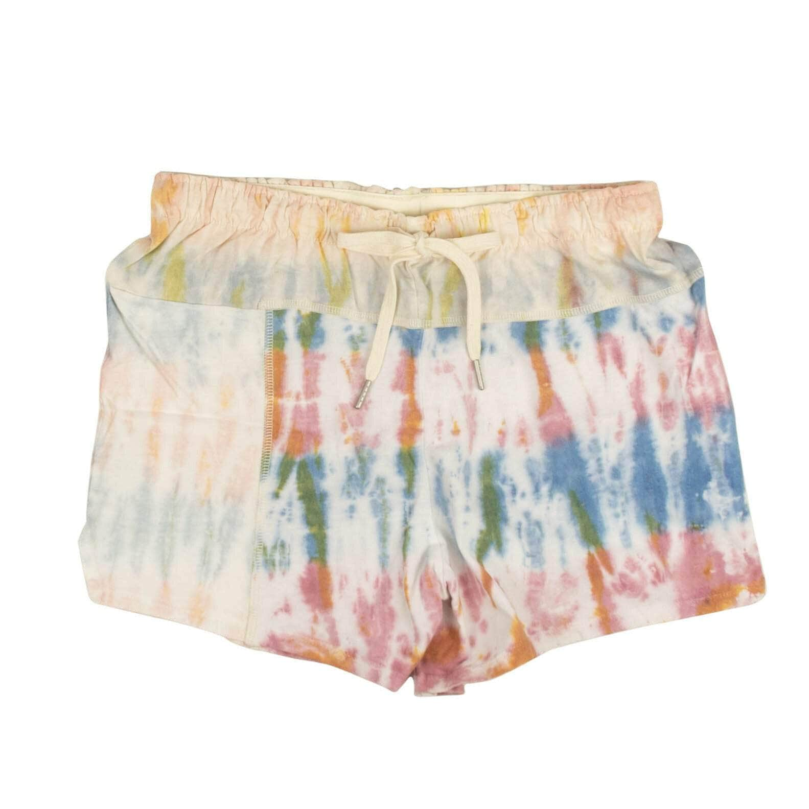 John Elliott 95-JEL-1178/0 NWT JOHN ELLIOTT White Reconstructed Tie Dye Shorts Size 0 $198 95-JEL-1178/0