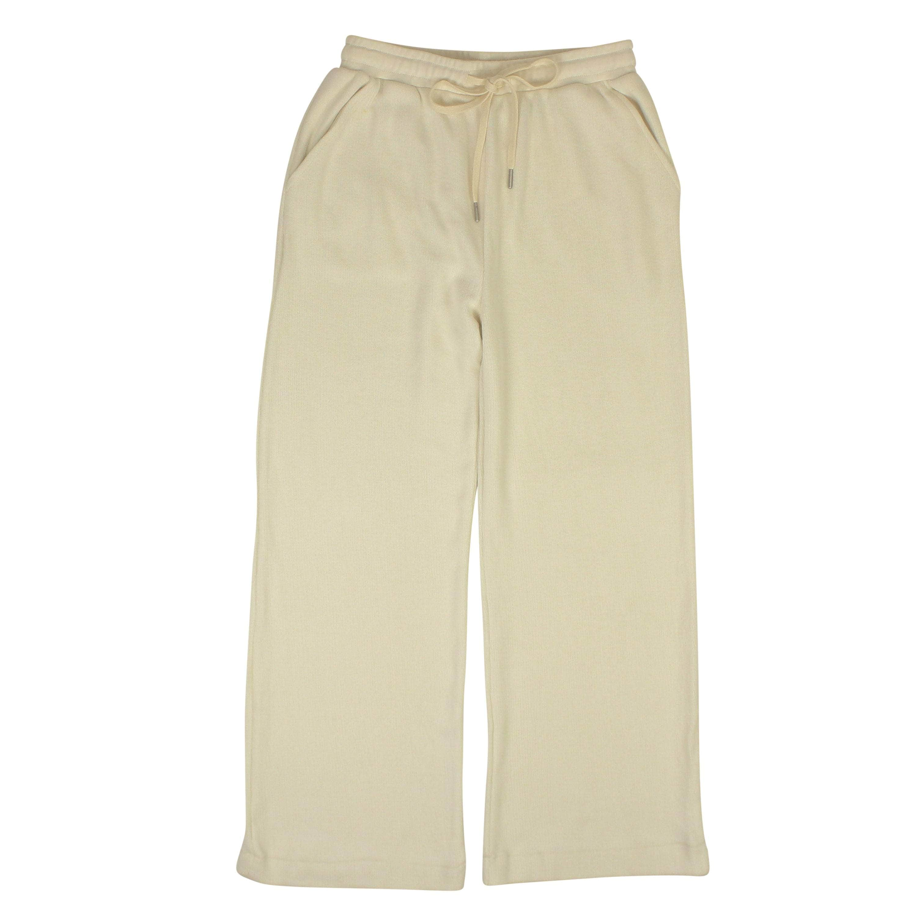 John Elliott 95-JEL-1179/0 NWT JOHN ELLIOTT Basalt White Cotton Corduroy Cropped Sweatpants Size 0/36 $328 95-JEL-1179/0