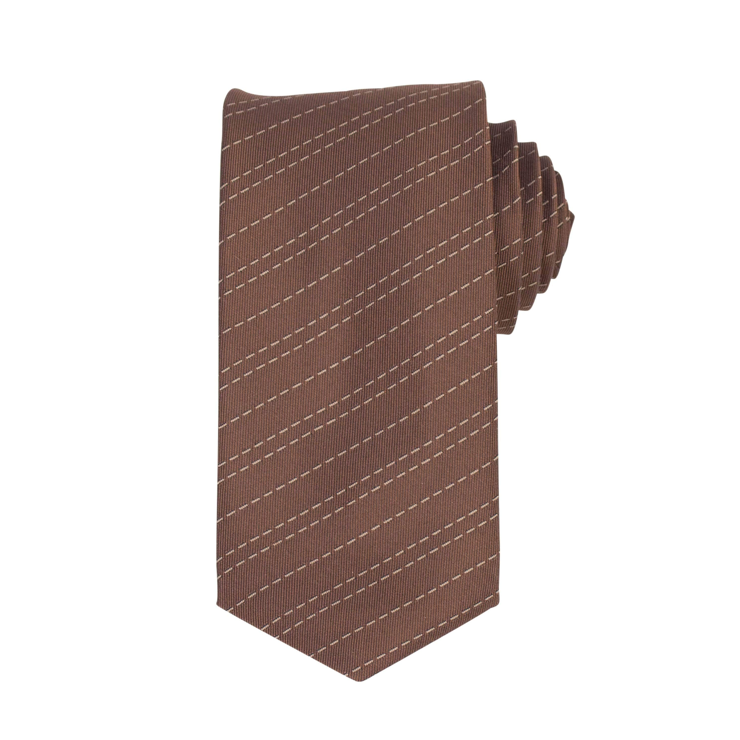 John Lobb 54LE-1504 New JOHN LOBB Brown 100% Silk Striped Neck Tie $250 54LE-1504