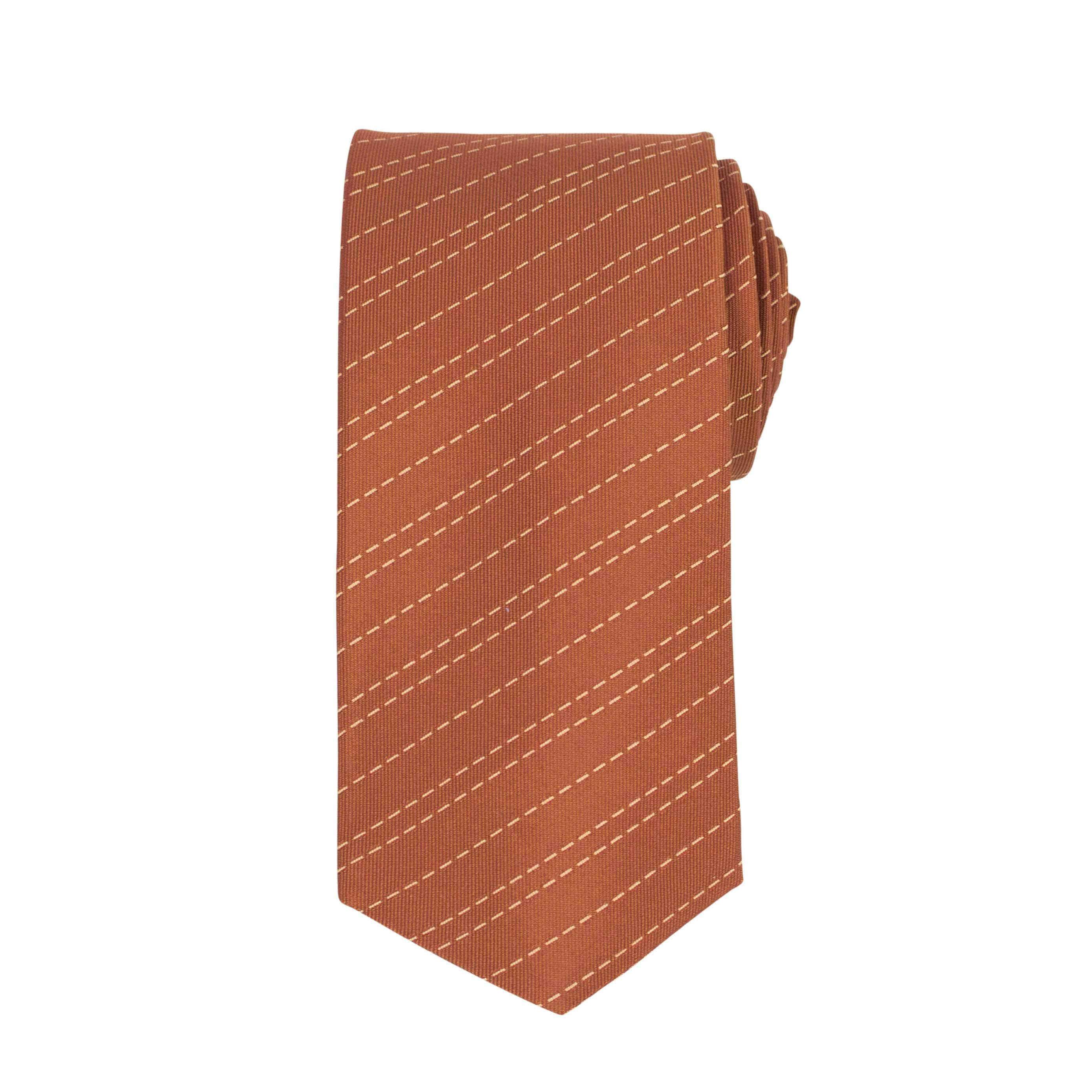 John Lobb 54LE-1505 New JOHN LOBB Camel Brown 100% Silk Striped Neck Tie $250 54LE-1505