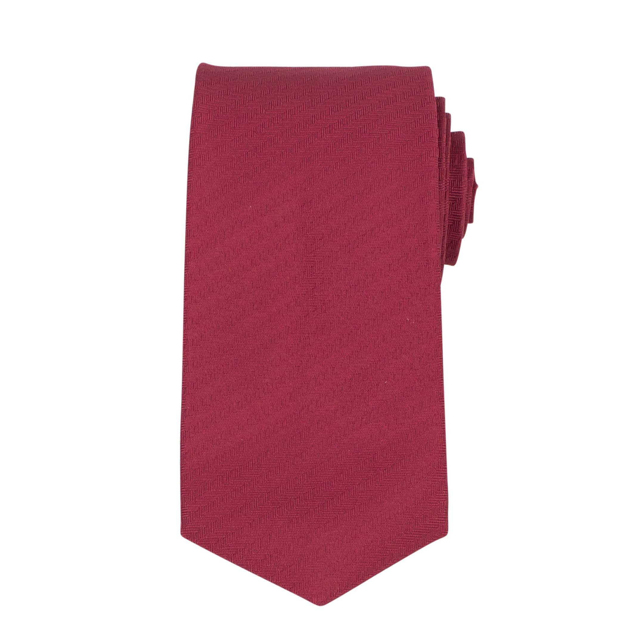 John Lobb 54LE-1509 New JOHN LOBB Red 100% Silk Herringbone Neck Tie $250 54LE-1509