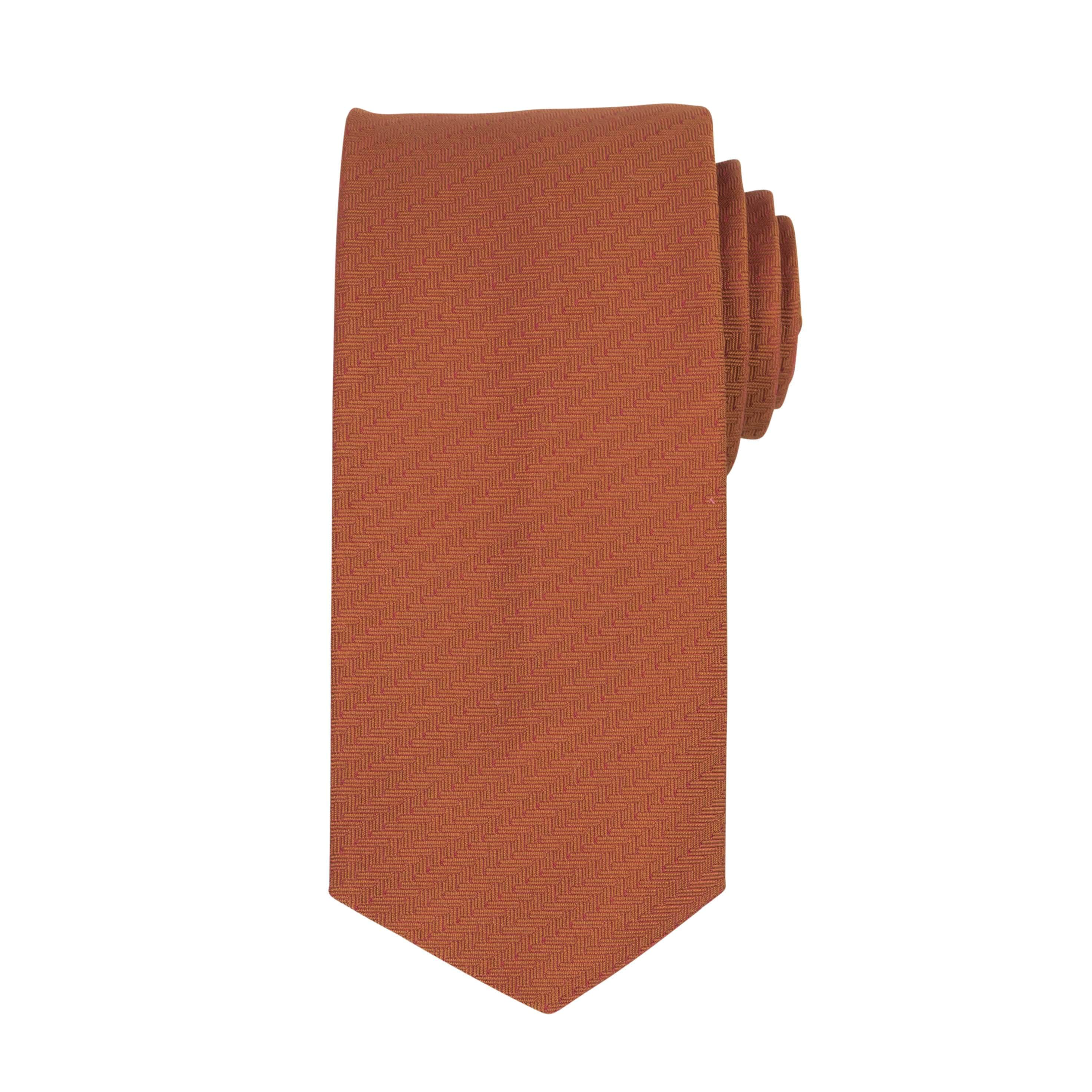 John Lobb 54LE-1513 New JOHN LOBB Brown 100% Silk Herringbone Neck Tie $250 54LE-1513