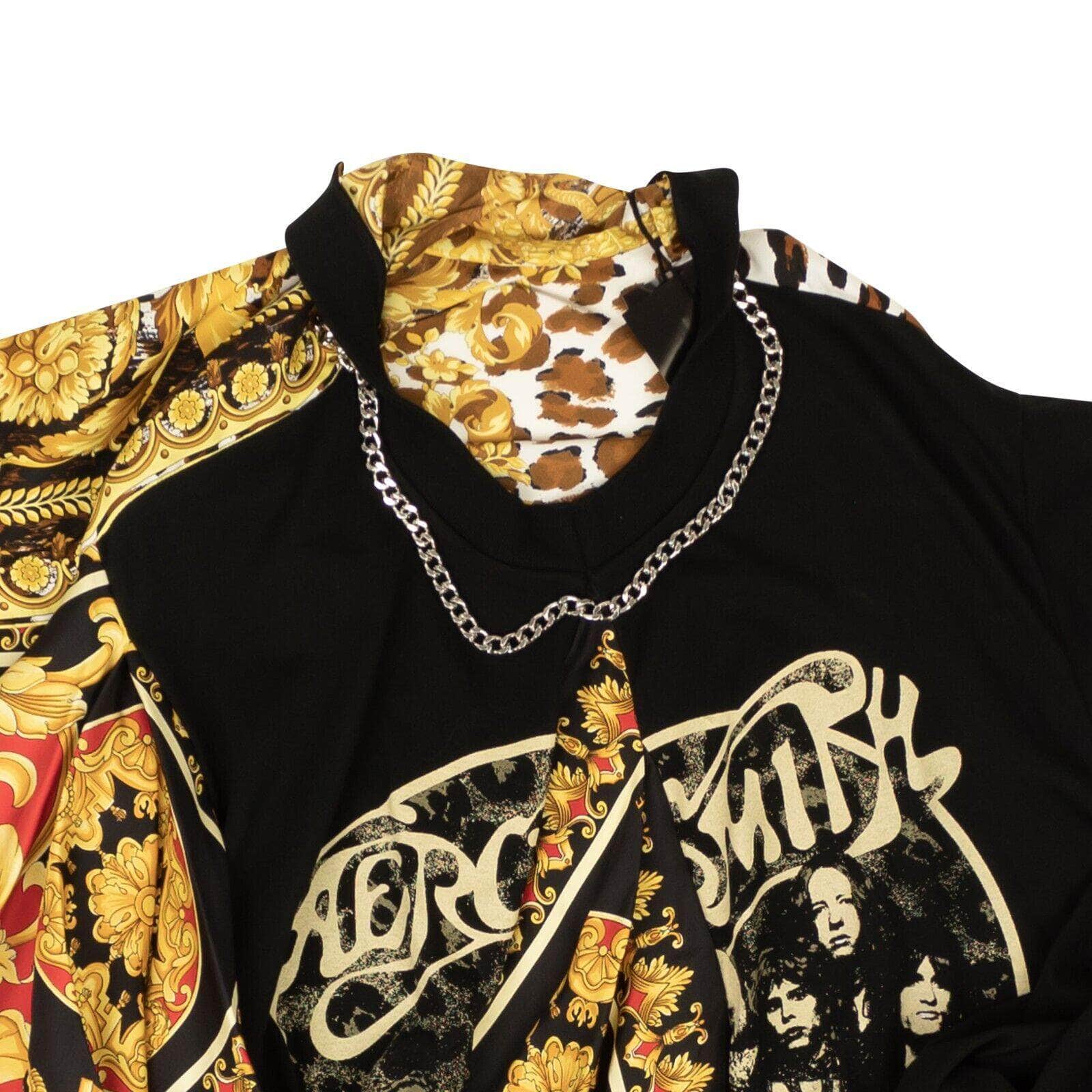 Junya Watanabe 1000-2000, couponcollection, gender-womens, junya-watanabe, main-clothing, size-l, size-m X Versace Black Aerosmith Scarf T-Shirt