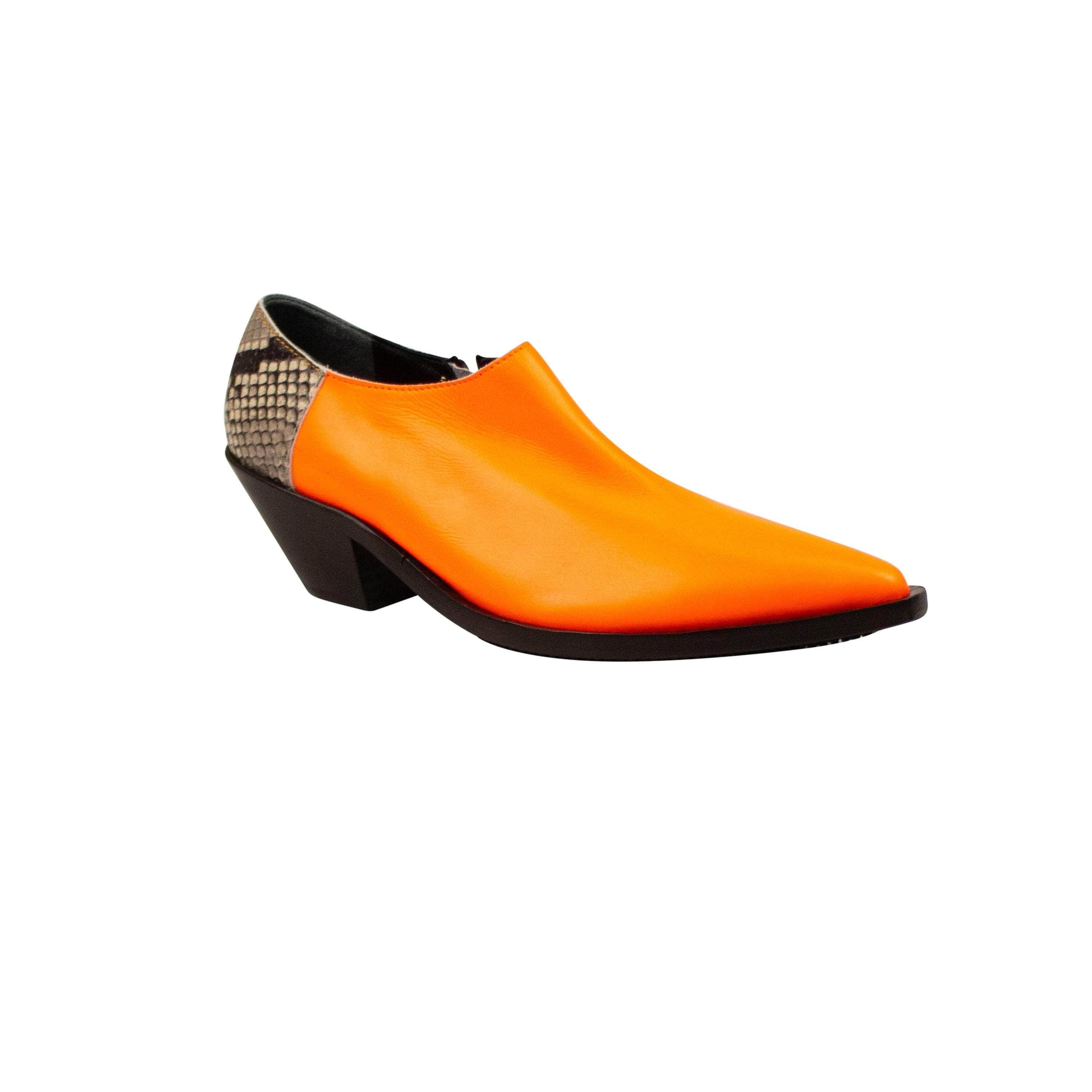 Junya Watanabe 95-JWB-2002/XS NWT Junya Watanabe Orange/Python Western Shoes Size XS $1065 95-JWB-2002/XS