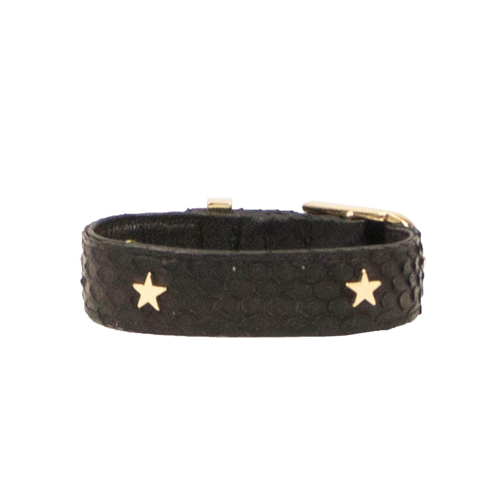 Just Don 250-500, channelenable-all, chicmi, couponcollection, gender-mens, just-don, main-accessories, mens-bracelets, mens-shoes, size-os OS Black Studded Python Bracelet JSD-XACC-0004/OS JSD-XACC-0004/OS