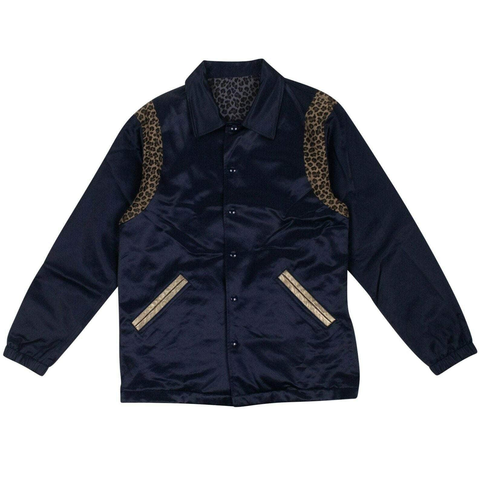 Just Don 69LE-1832B/S NWT JUST DON Navy Satin Reversible Coaches Jacket Size S $1525 69LE-1832B/S