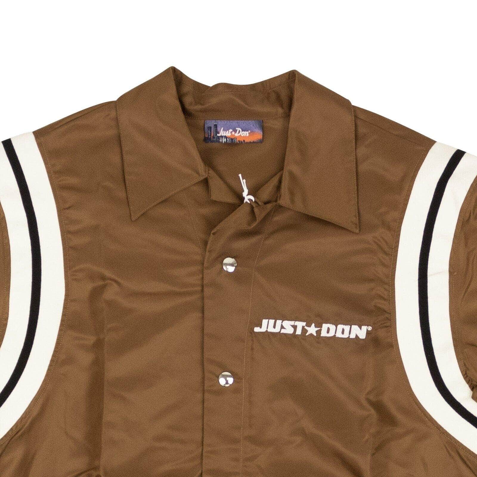 Just Don 750-1000, channelenable-all, chicmi, couponcollection, gender-mens, just-don, main-clothing, mens-shoes, size-m M Brown Out Of This World Button Short Sleeve Shirt JSD-XTPS-0002/M JSD-XTPS-0002/M