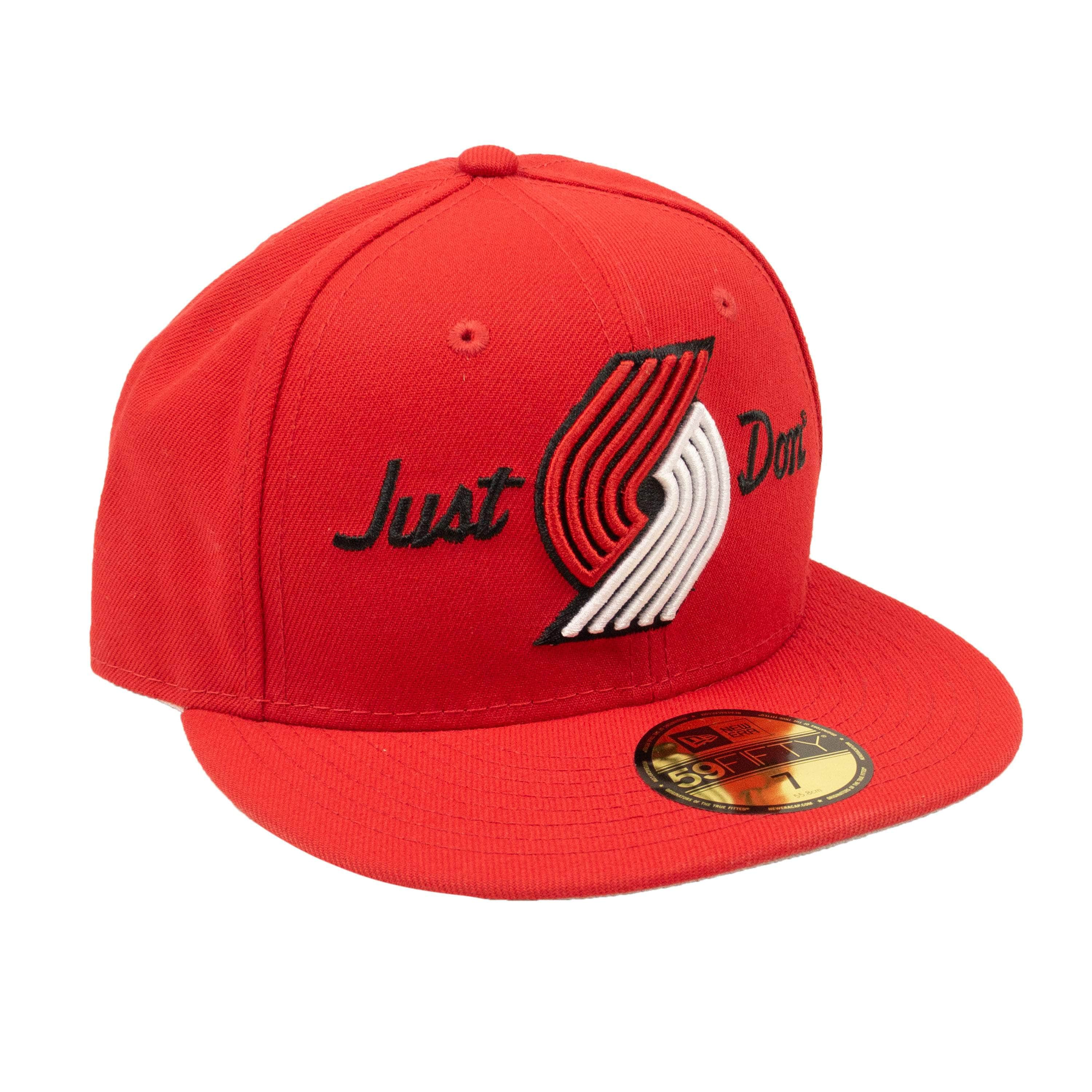 Just Don JSD-XACC-0003/7_1-8 NWT JUST DON x New Era NBA 59 Fifty Red Portland Trailblazers Hat Size 7_1-8 $75 JSD-XACC-0003/7_1-8