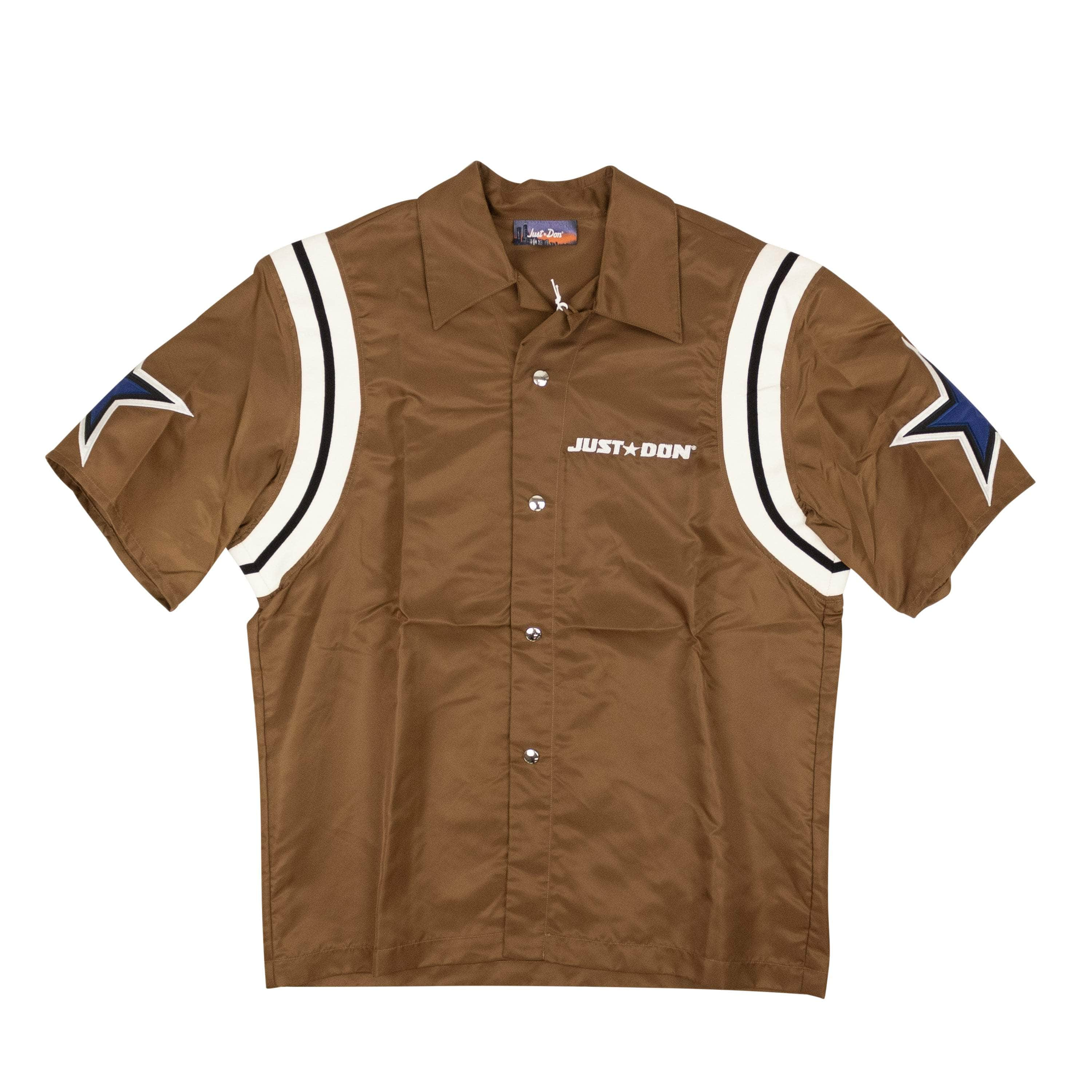 Just Don JSD-XTPS-0002/M JSD-XTPS-0002/M 33JUSE04 Brown Just Don Out Of this World Button Up Size M JSD-XTPS-0002/M