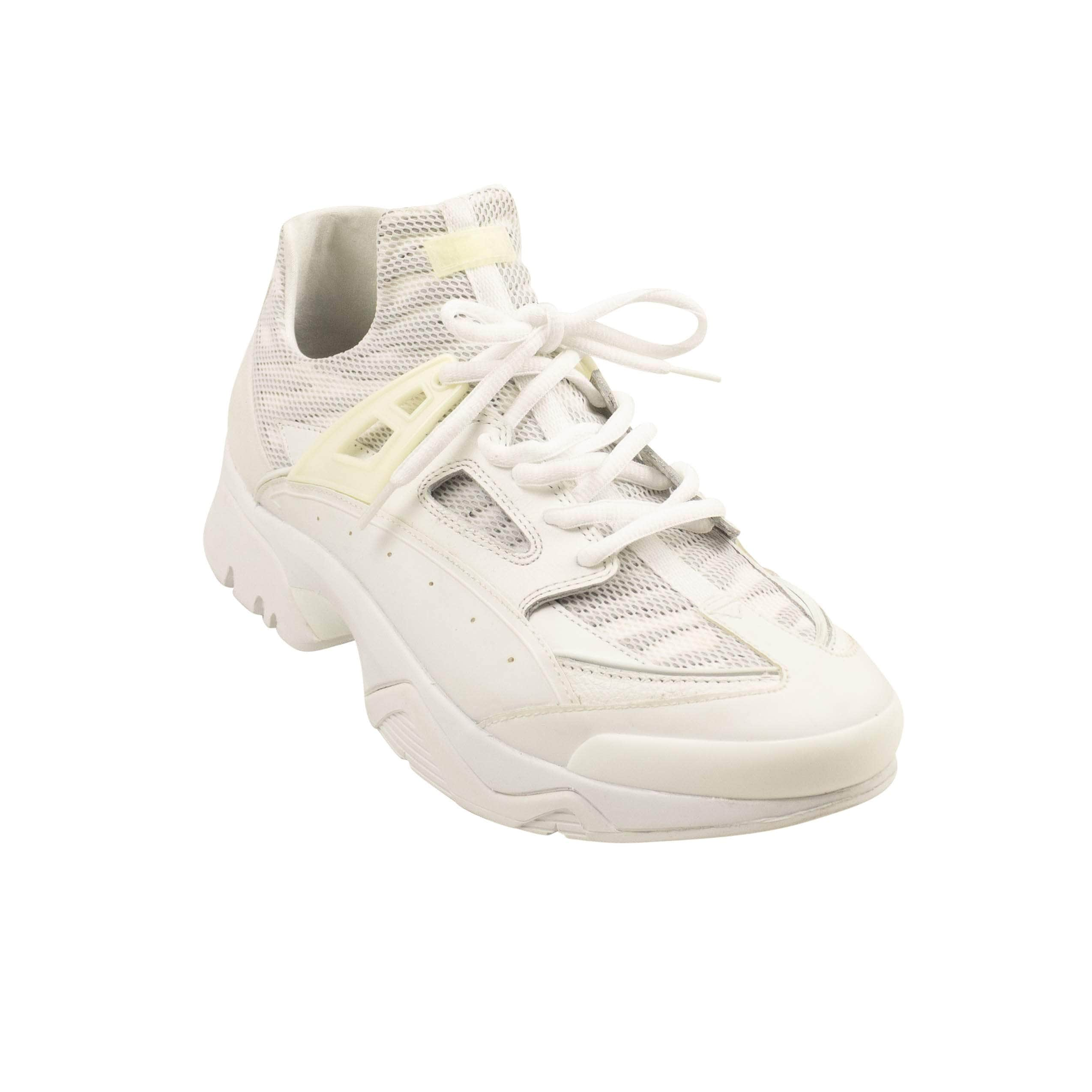 Kenzo Paris 95-KNZ-2001/43 NIB KENZO PARIS White Sonic E17 Gummy Mesh Sneakers Size 10/43 $390 95-KNZ-2001/43