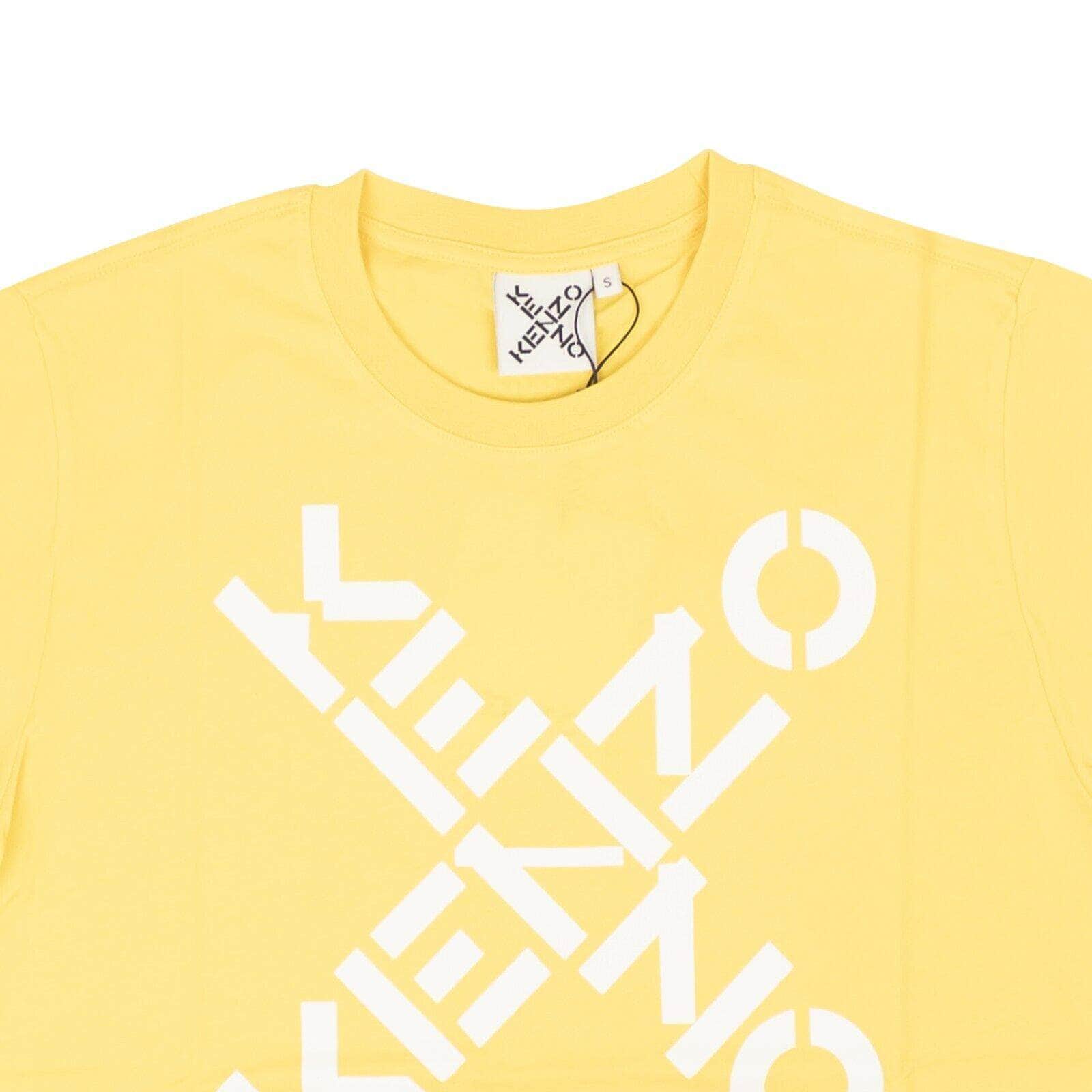 Kenzo Paris channelenable-all, chicmi, couponcollection, gender-mens, kenzo-paris, main-clothing, mens-shoes, size-l, size-m, size-s, size-xl, under-250 Yellow Big X Short Sleeve T-Shirt