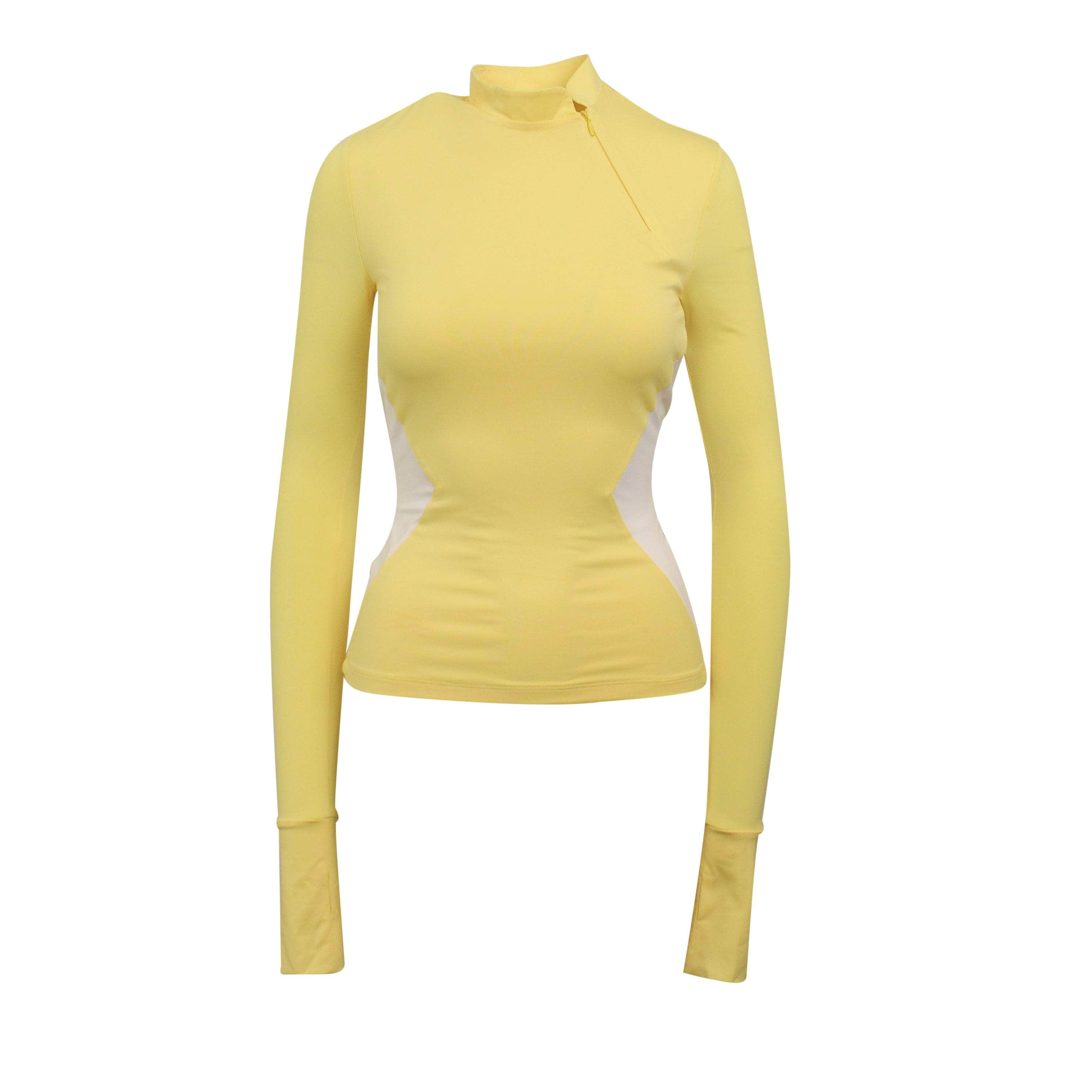 Kijun 95-KJN-1004/M NWT Kijun YELLOW ZIP UP UNIFORM TOP Size M $350 95-KJN-1004/M