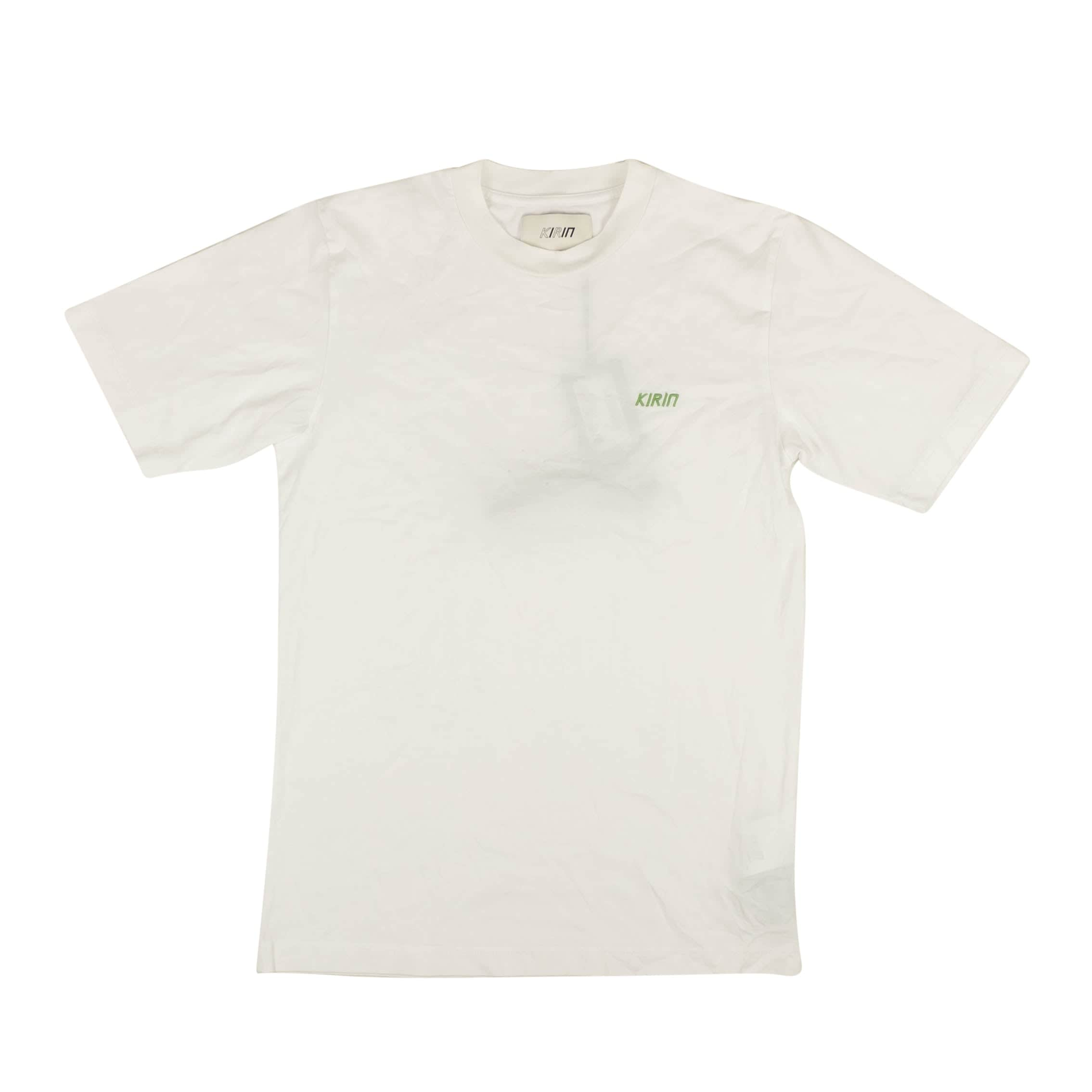 KIRIN 95-KRN-1001/XS NWT KIRIN White Short Sleeve Embroidered Logo T-Shirt Size XS $370 95-KRN-1001/XS