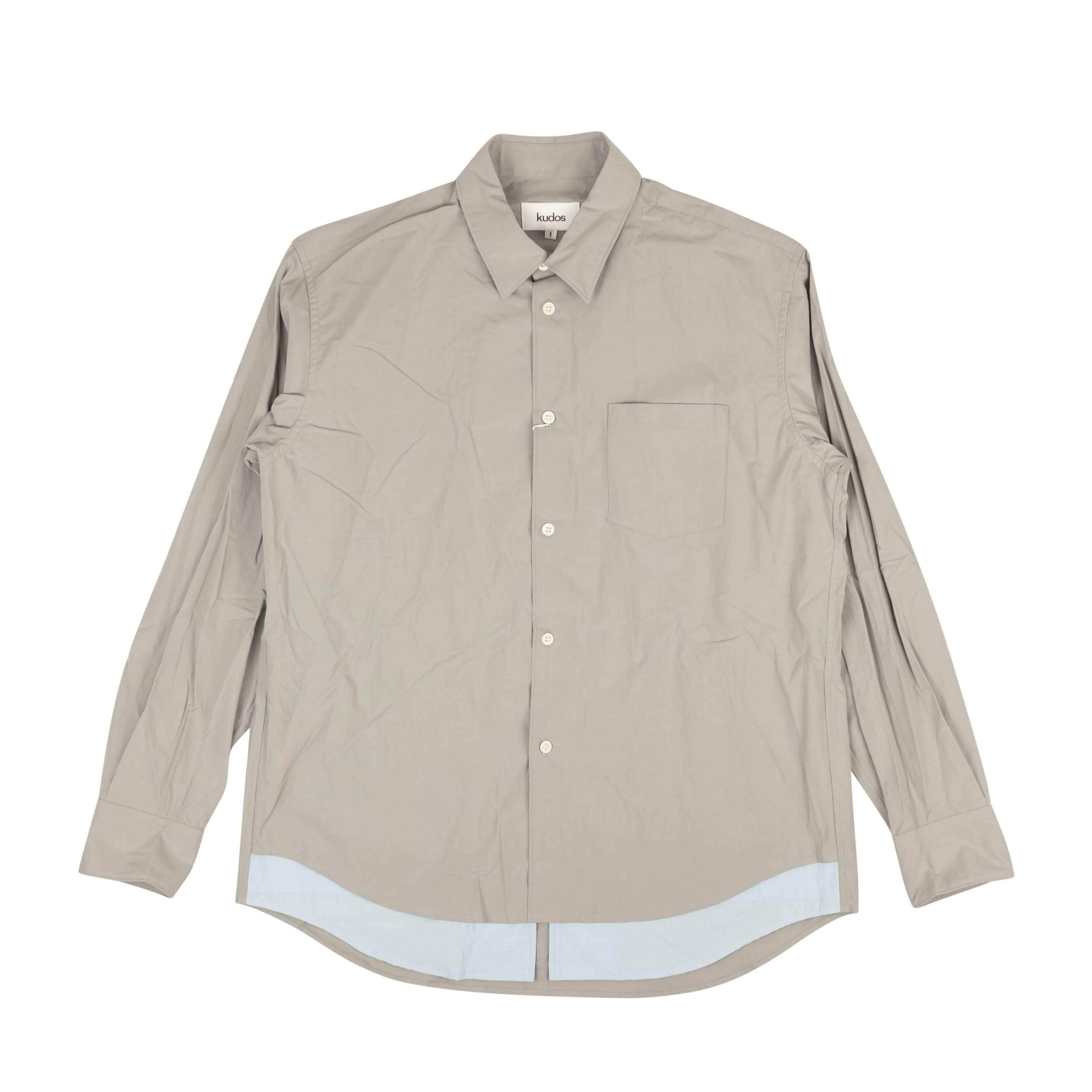 Kudos 95-KDS-1004/1 NWT KUDOS Grey Double Opening Long Sleeve Shirt Size 1 $515 95-KDS-1004/1