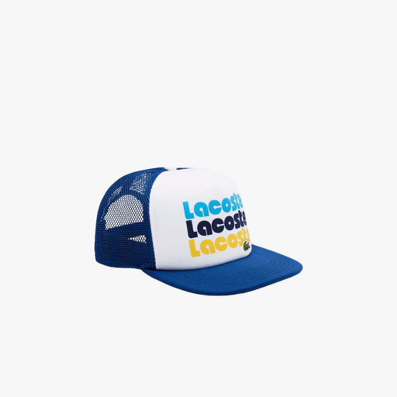 Lacoste Apparel AC Lacoste Unisex Print Trucker Cap RK7886 F2F-AC.AC.ACAC