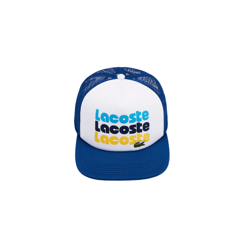 Lacoste Apparel AC Lacoste Unisex Print Trucker Cap RK7886 F2F-AC.AC.ACAC