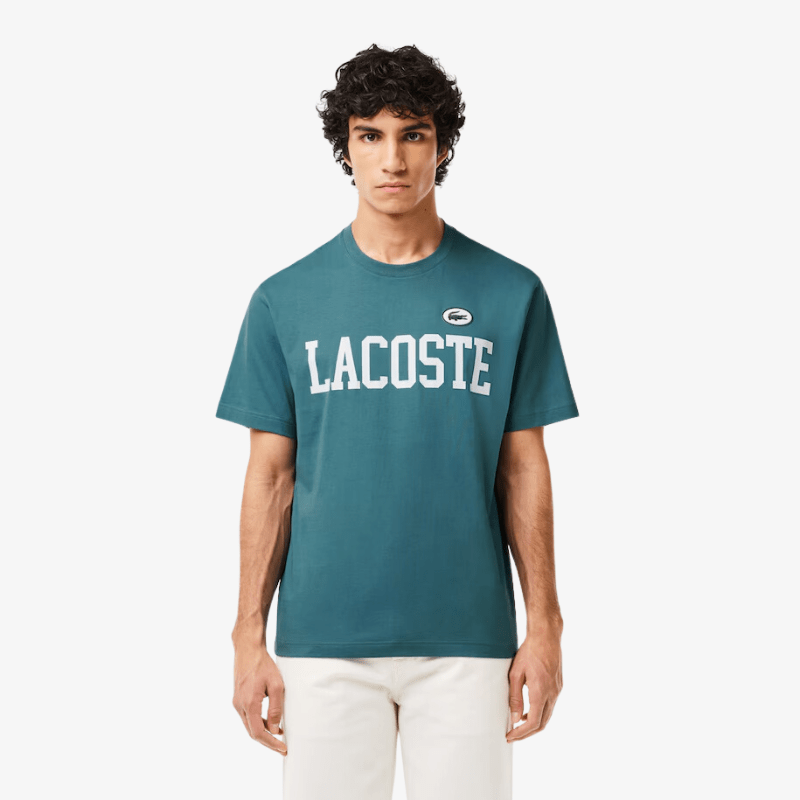 Lacoste Apparel Lacoste Cotton Contrast Print And Badge T- Shirt - Men's