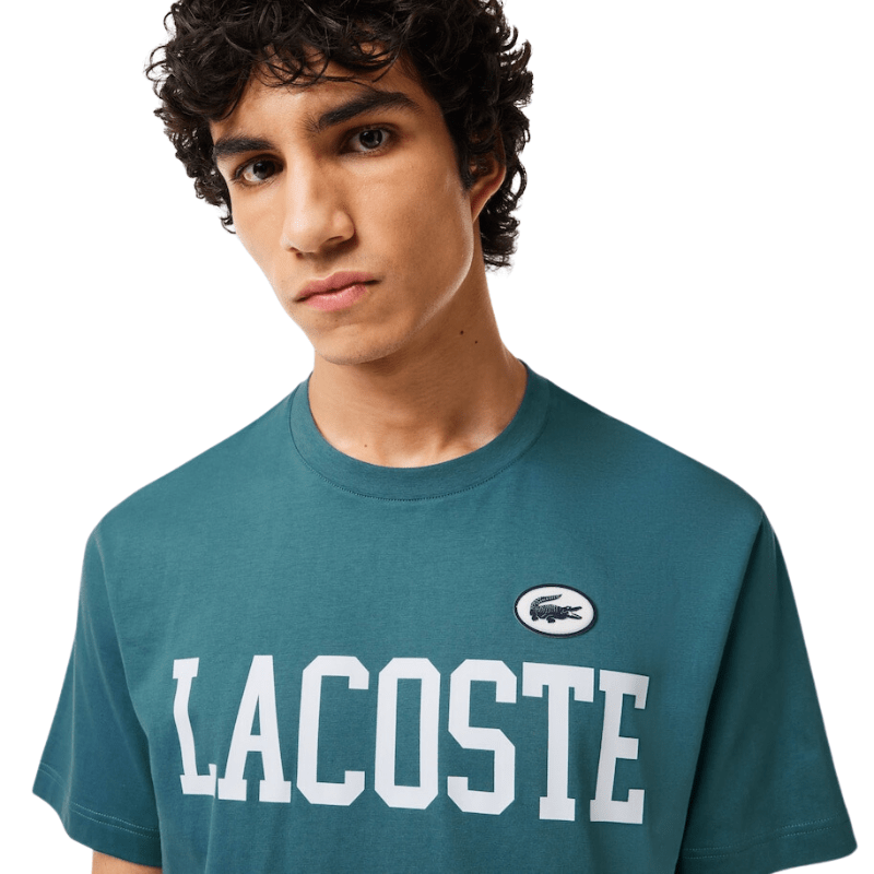 Lacoste Apparel Lacoste Cotton Contrast Print And Badge T- Shirt - Men's