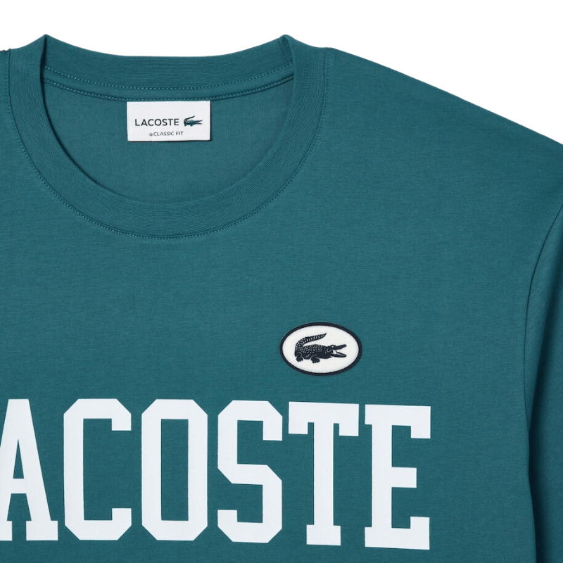 Lacoste Apparel Lacoste Cotton Contrast Print And Badge T- Shirt - Men's