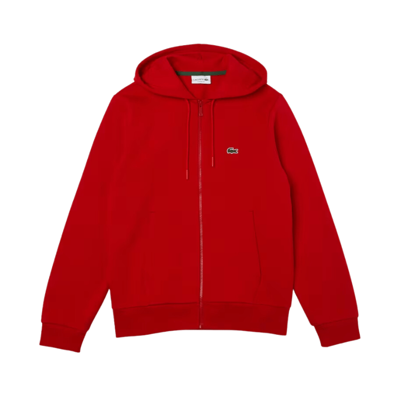 Lacoste Apparel Lacoste Kangaroo Pocket Zip-Up Fleece Hoodie - Men's