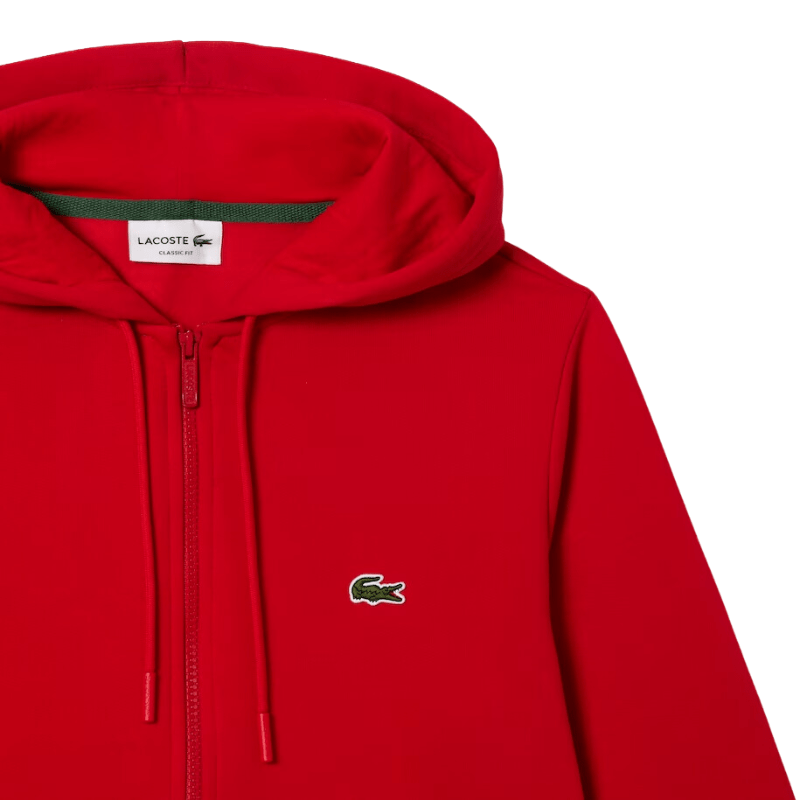 Lacoste Apparel Lacoste Kangaroo Pocket Zip-Up Fleece Hoodie - Men's